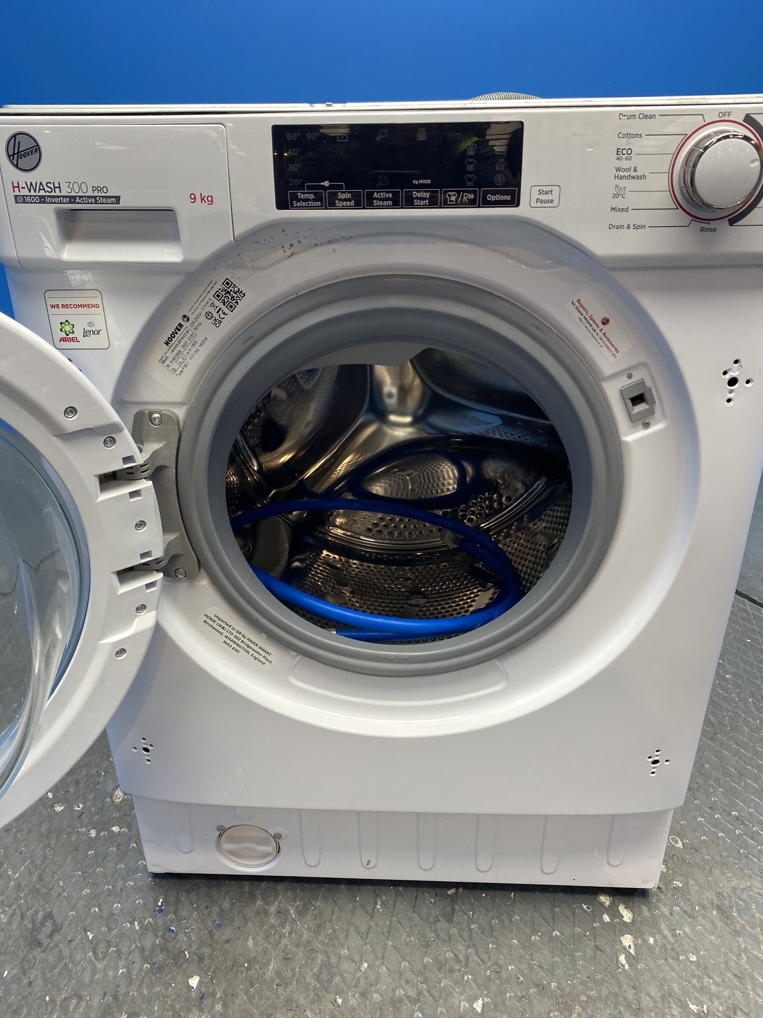 Hoover HBWOS69TMCE Built In 9kg 1600 Spin Washing Machine