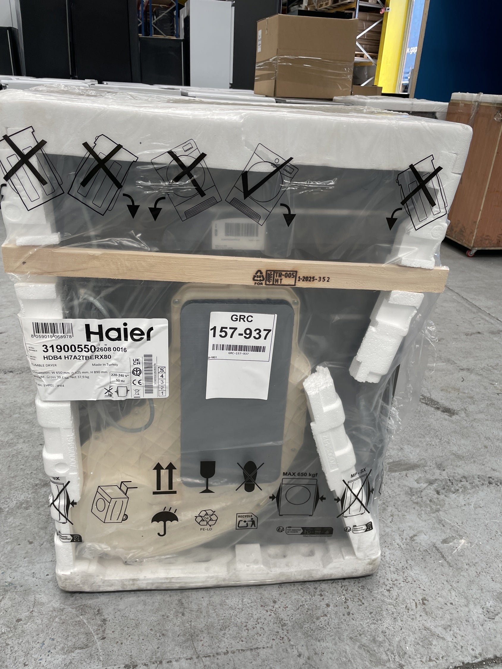#GRC-157-937 - Haier HDB4 H7A2TBERX80 Integrated 7kg Heat Pump Tumble Dryer
