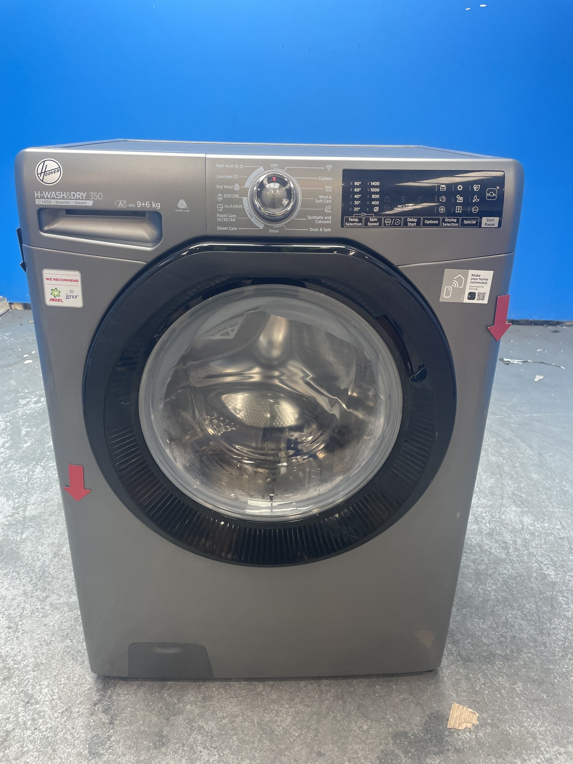 #GRC-159-317 - Hoover H3DPS4966TAMBR80 9kg / 6kg 1400 Spin Washer Dryer