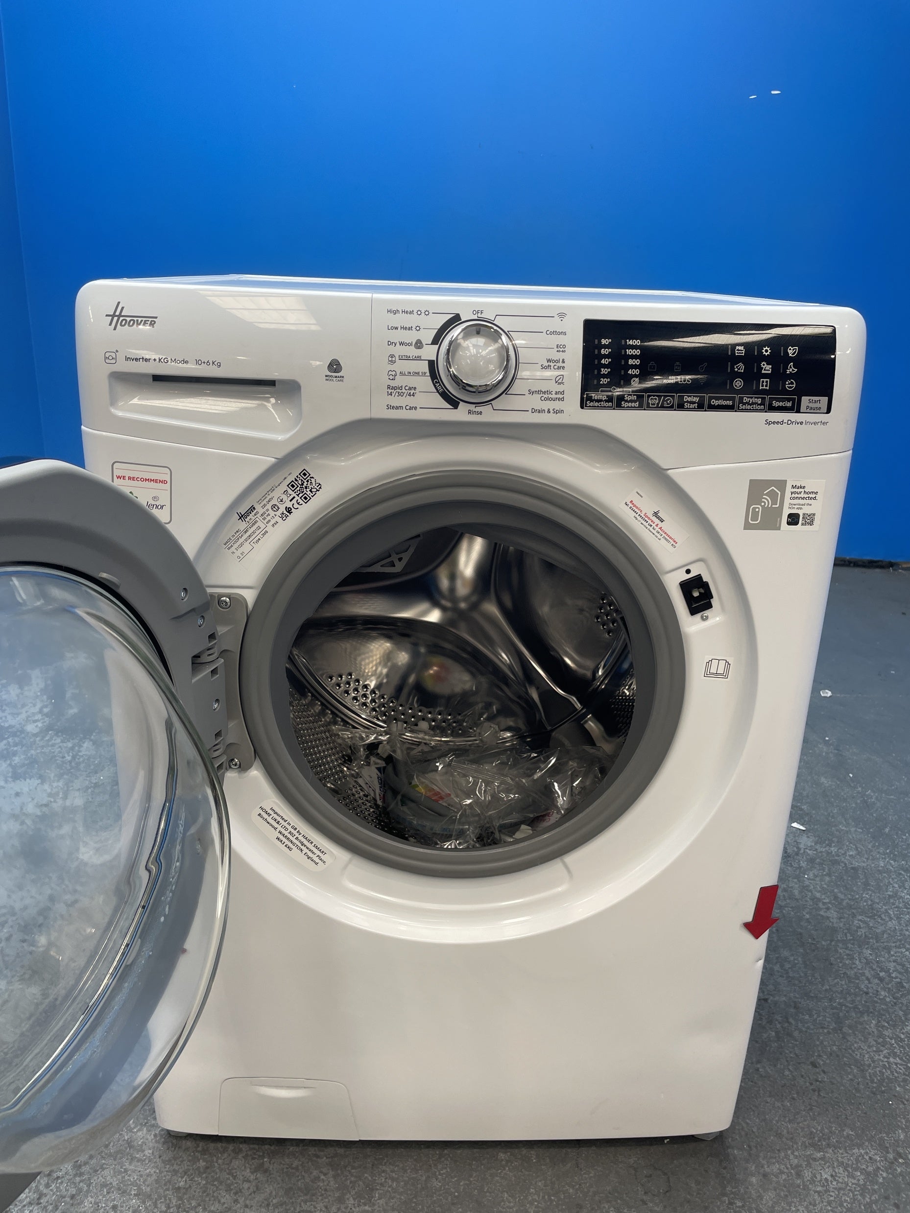 #GRC-160-137 - Hoover H-WASH 350 H3DPS41066TAMB80 10/6kg 1400rpm Washer Dryer