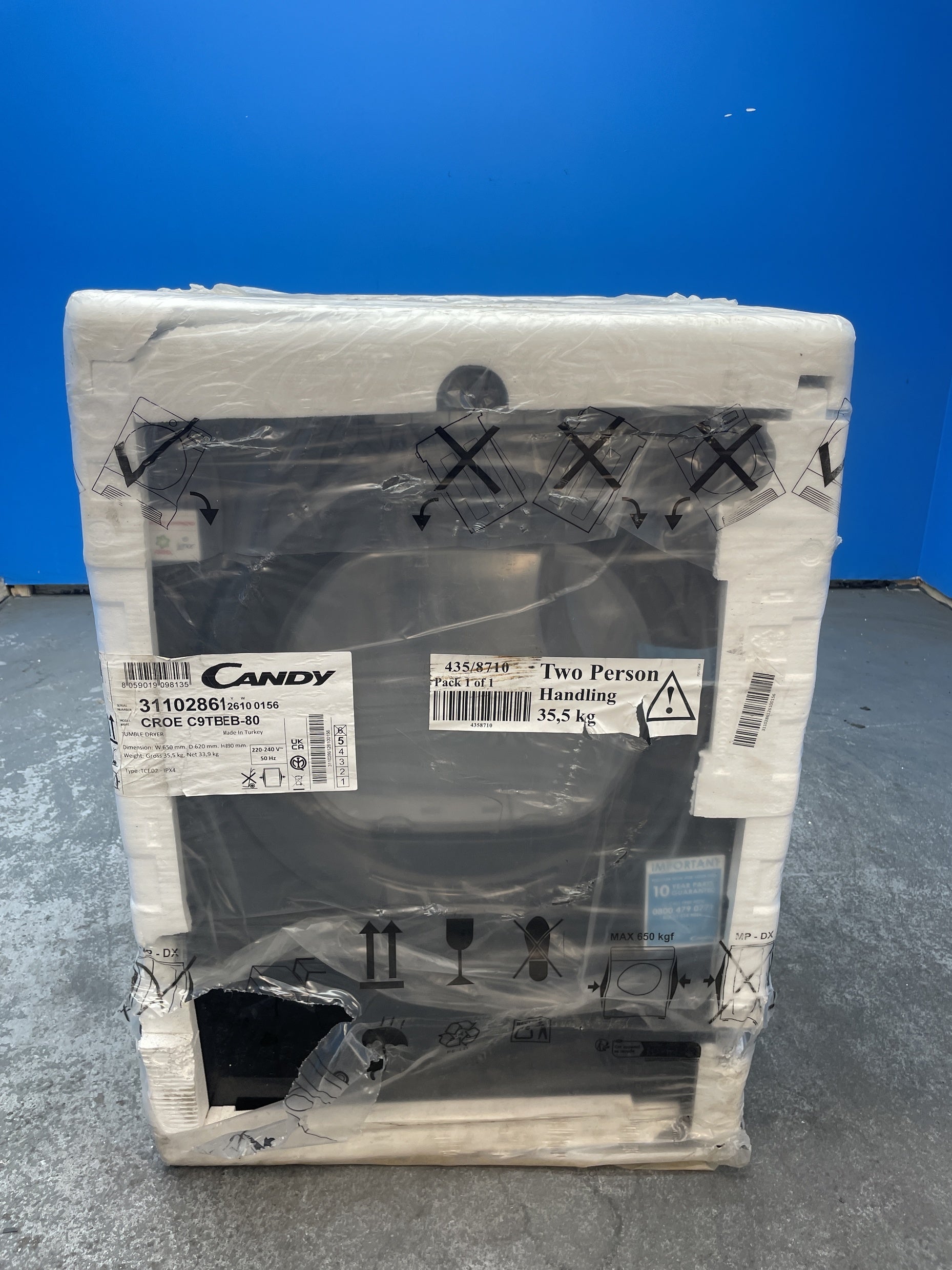 #GRC-159-772 - Candy CROE C9TBEB-80 Smart Pro 9kg Condenser Tumble Dryer