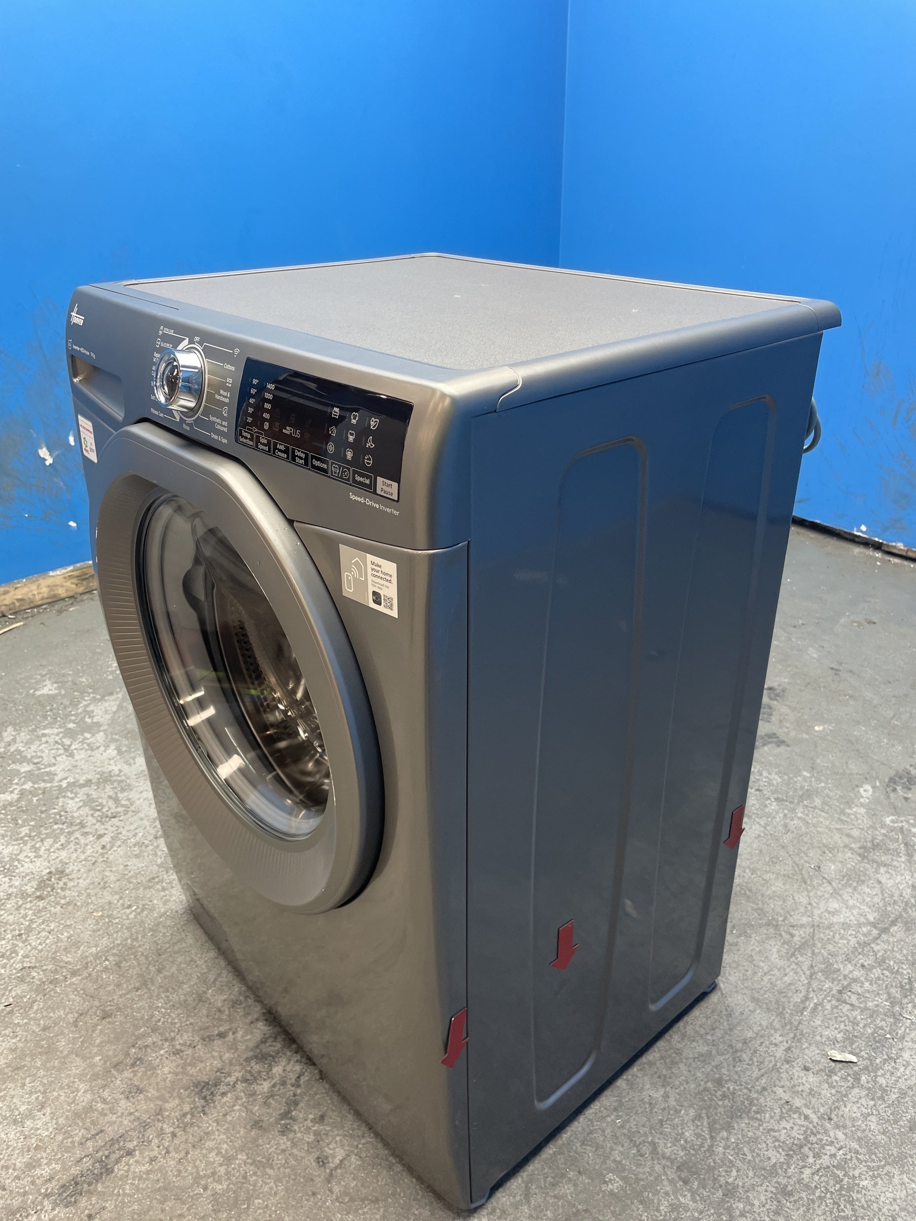 #GRC-159-038 - Hoover H3WPS496TMRR6 9kg 1400 Spin Washing Machine