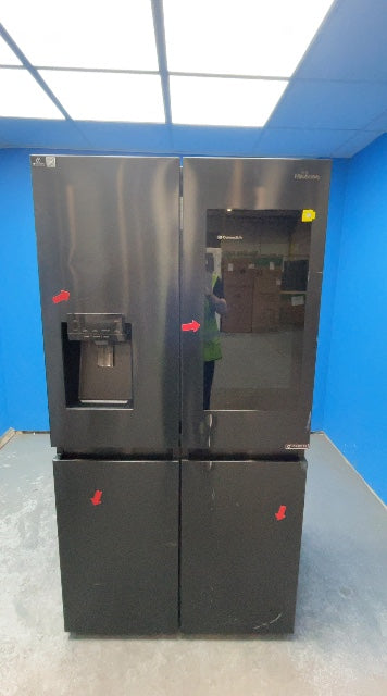 #GRC-163-503 - Hisense American Style Fridge Freezer – 577L, Black, Total No Frost, Smart WiFi