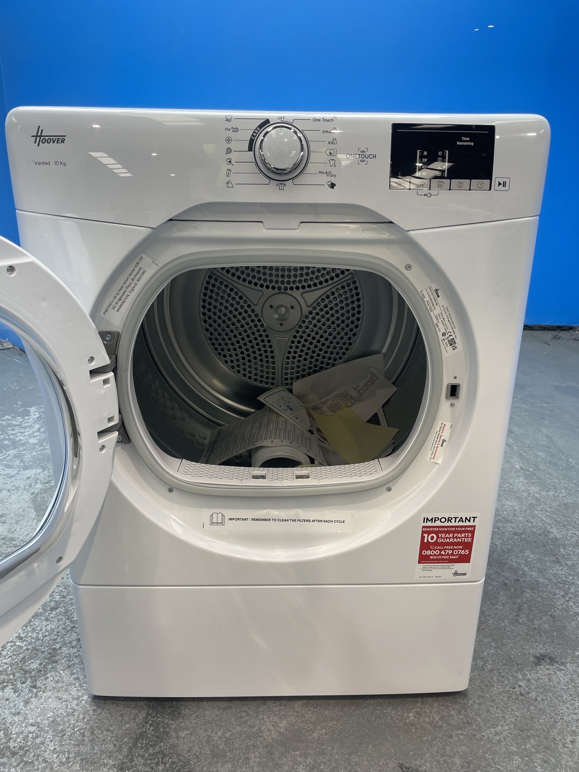 #GRC-158-368 - Hoover HLE V10DG-80 10kg Vented Tumble Dryer