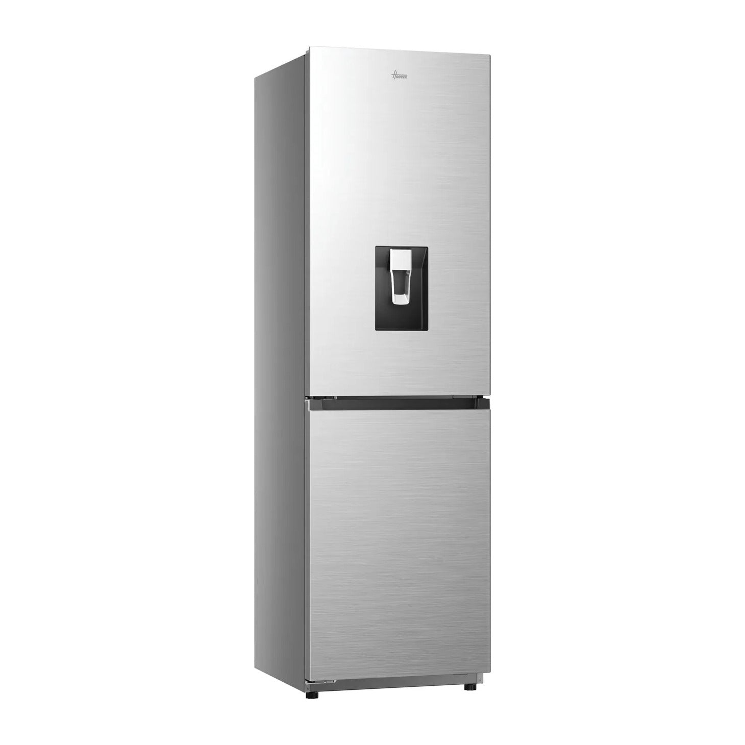 Hoover 55cm 50/50 Total No Frost Fridge Freezer – 303L Capacity, Non-Plumbed Water Dispenser, Inox – Renew 2 U
