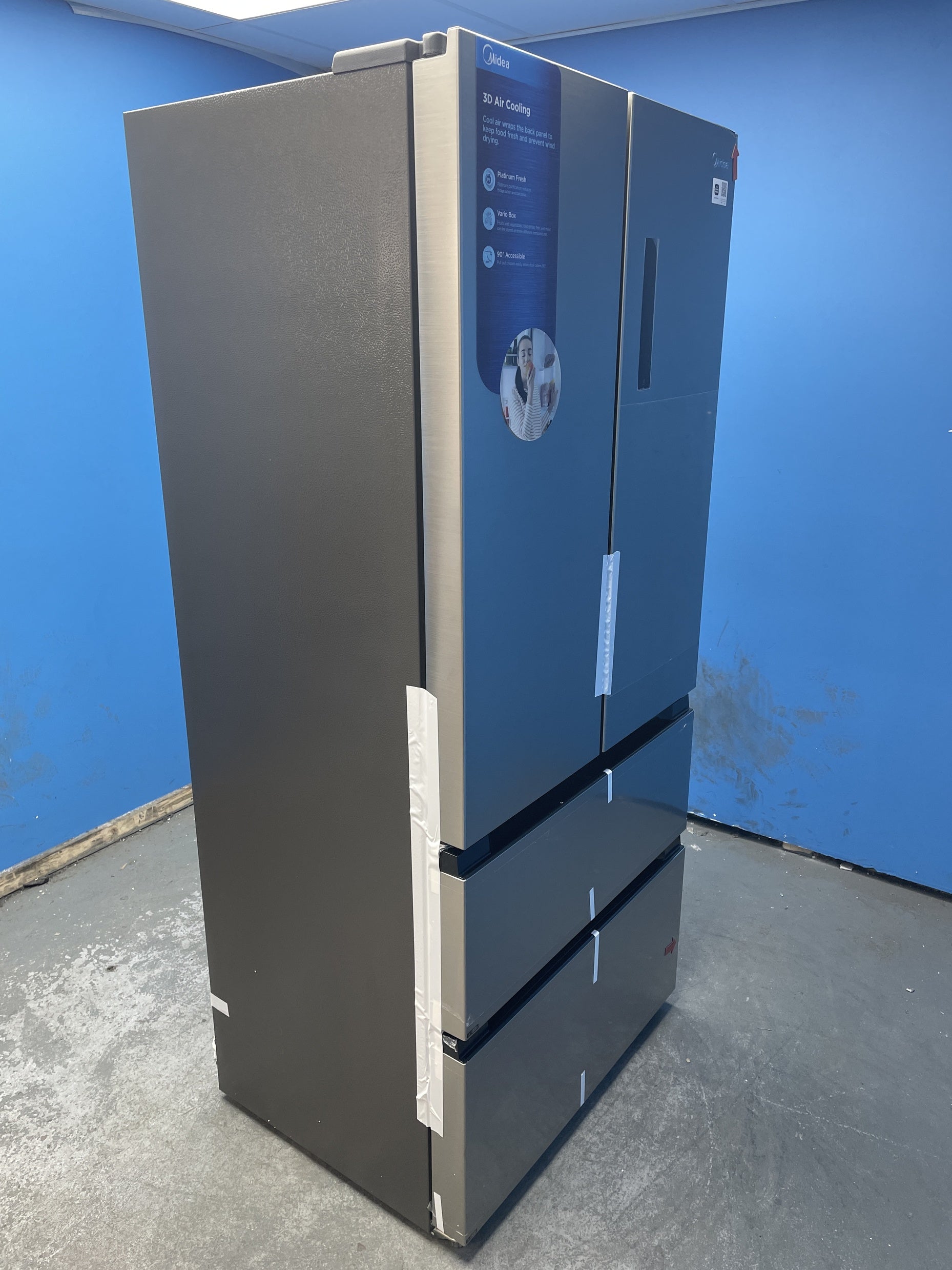#GRC-158-918 - Midea MDRF692FIC46 516L No Frost French Door Fridge Freezer