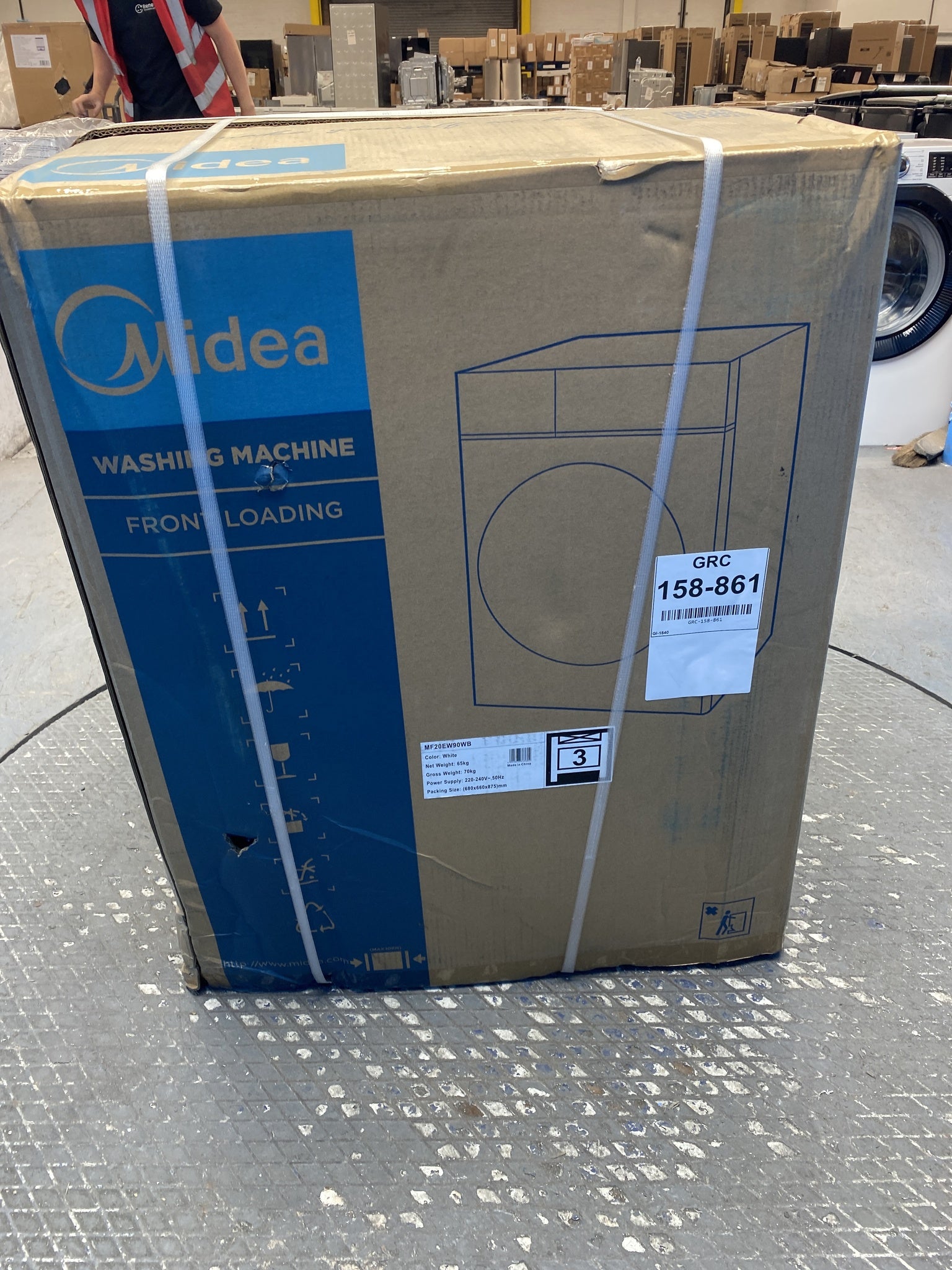 #GRC-158-861 - Midea MF20EW90WB 9kg 1300rpm Wi-Fi Washing Machine