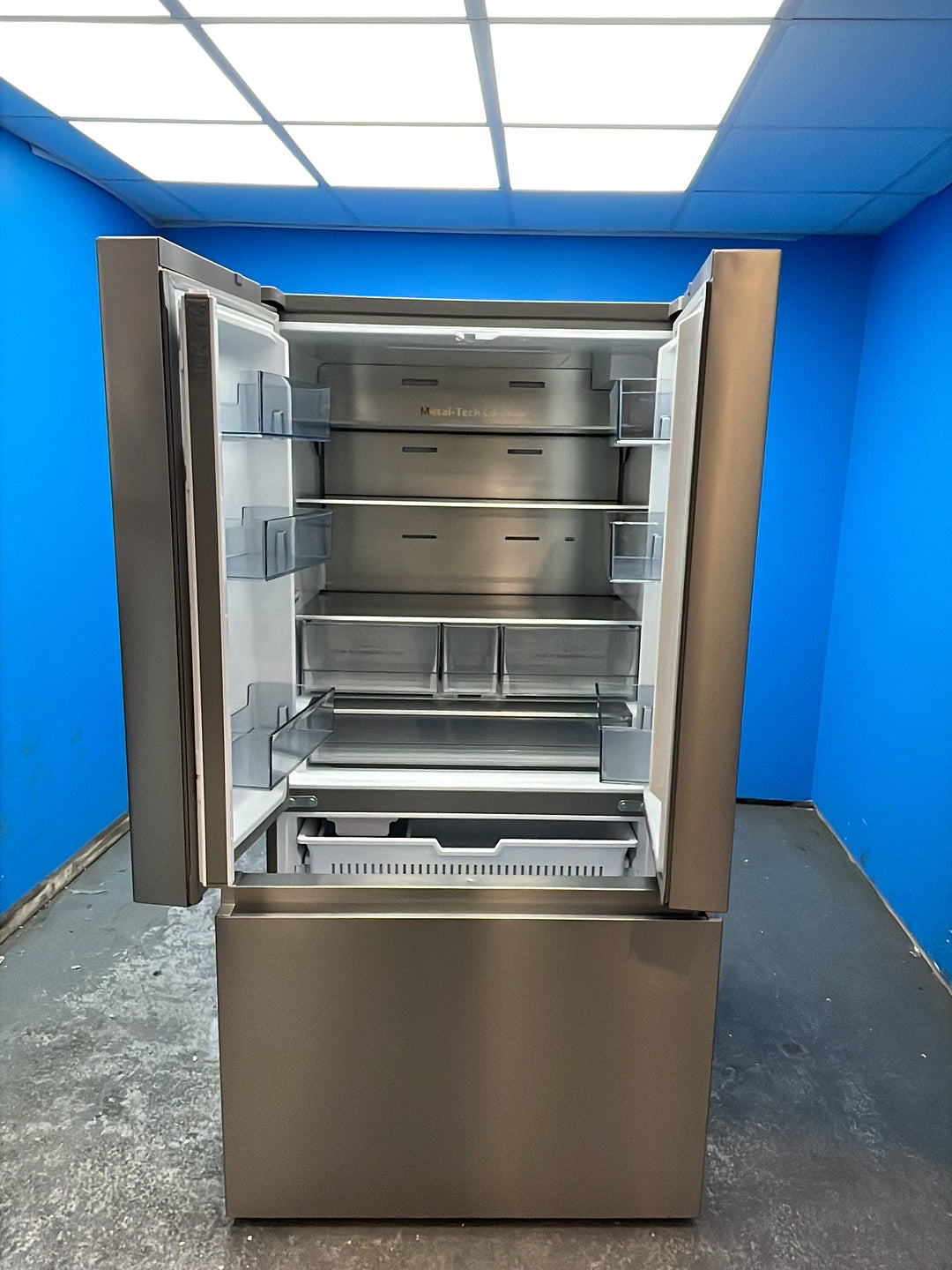 #GRC-163-593 - Hisense 91.4cm French Door Fridge Freezer – 634L, Stainless Steel