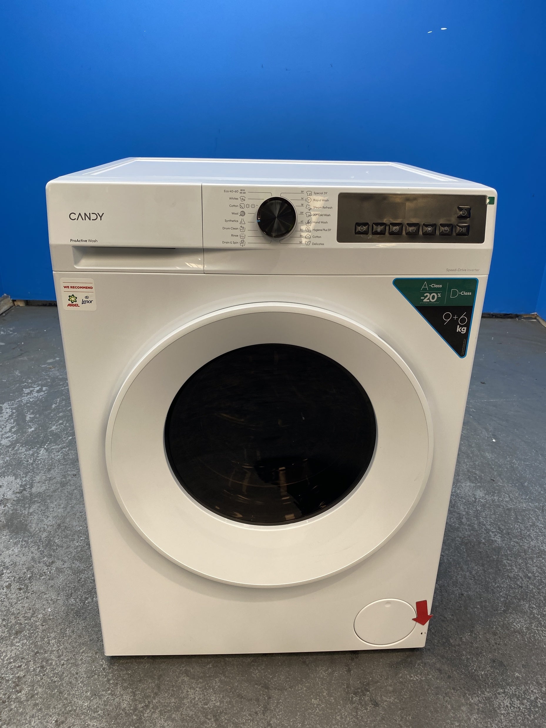 #GRC-160-063 - Candy Quick Pro GWD 4968-80 9kg/6kg 1400 Spin Washer Dryer