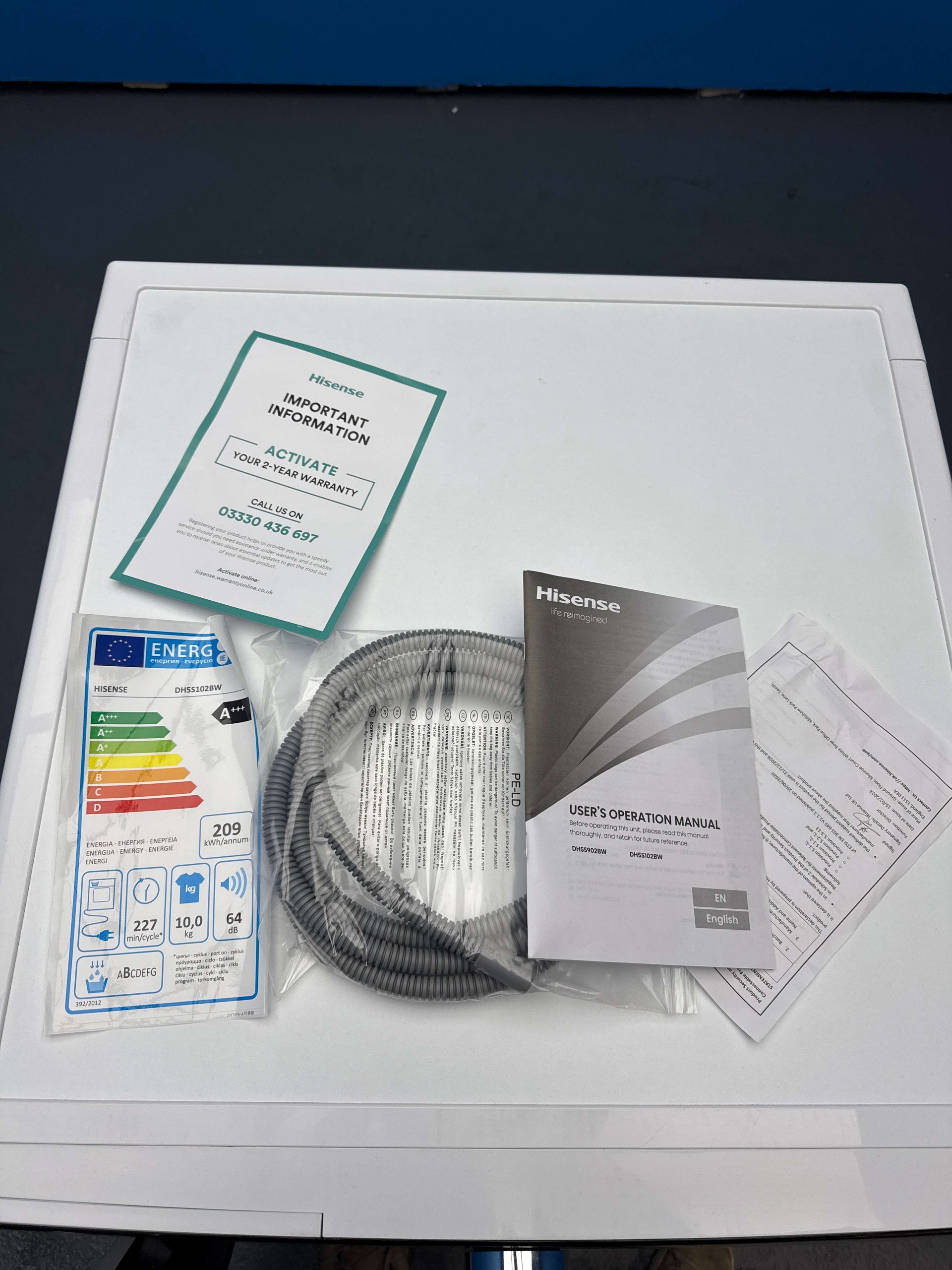 Hisense DH5S102BW 10kg Heat Pump Tumble Dryer