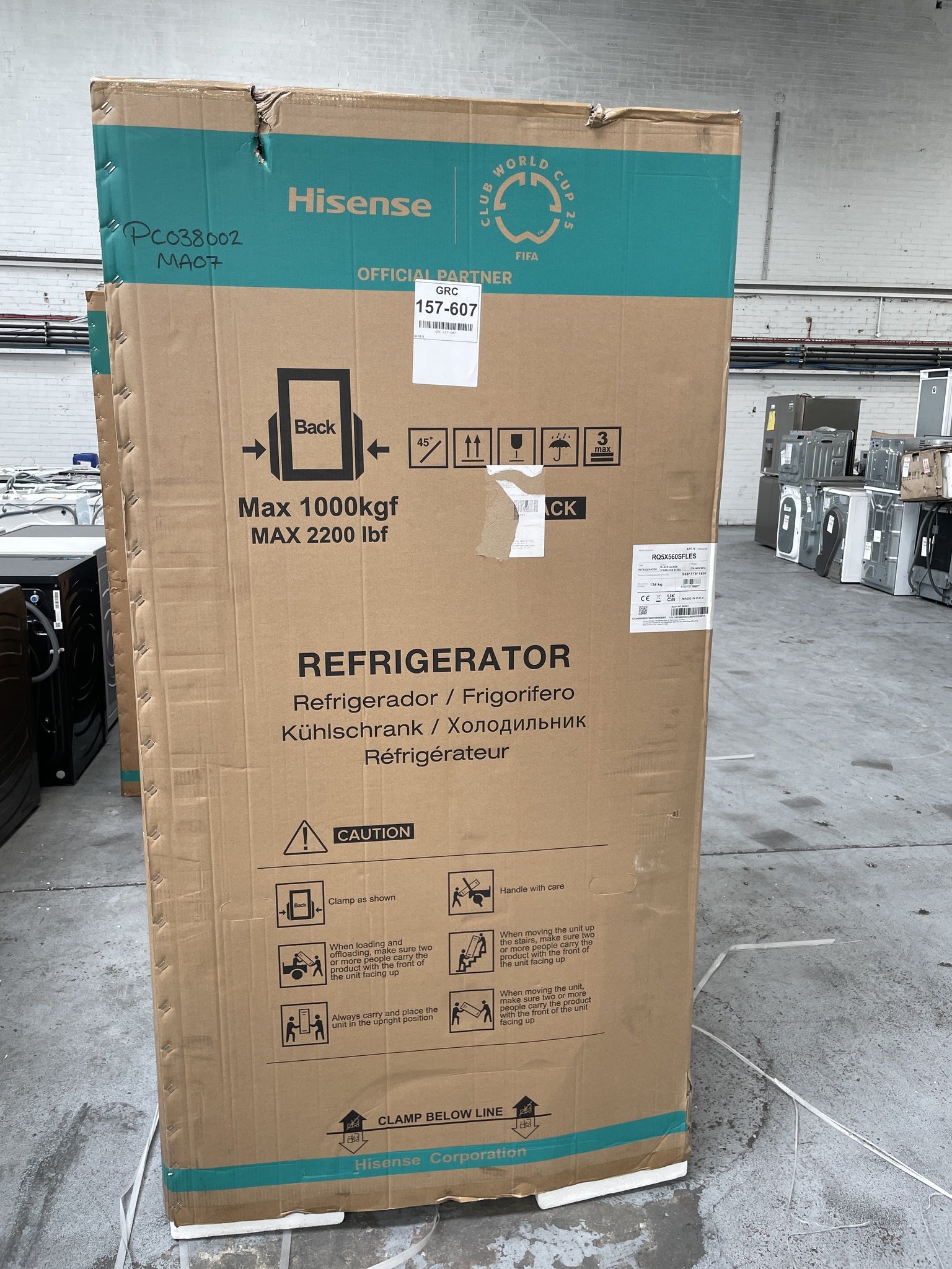 #GRC-157-607 - Hisense RQ560N4WCF PureFlat American Style Fridge Freezer