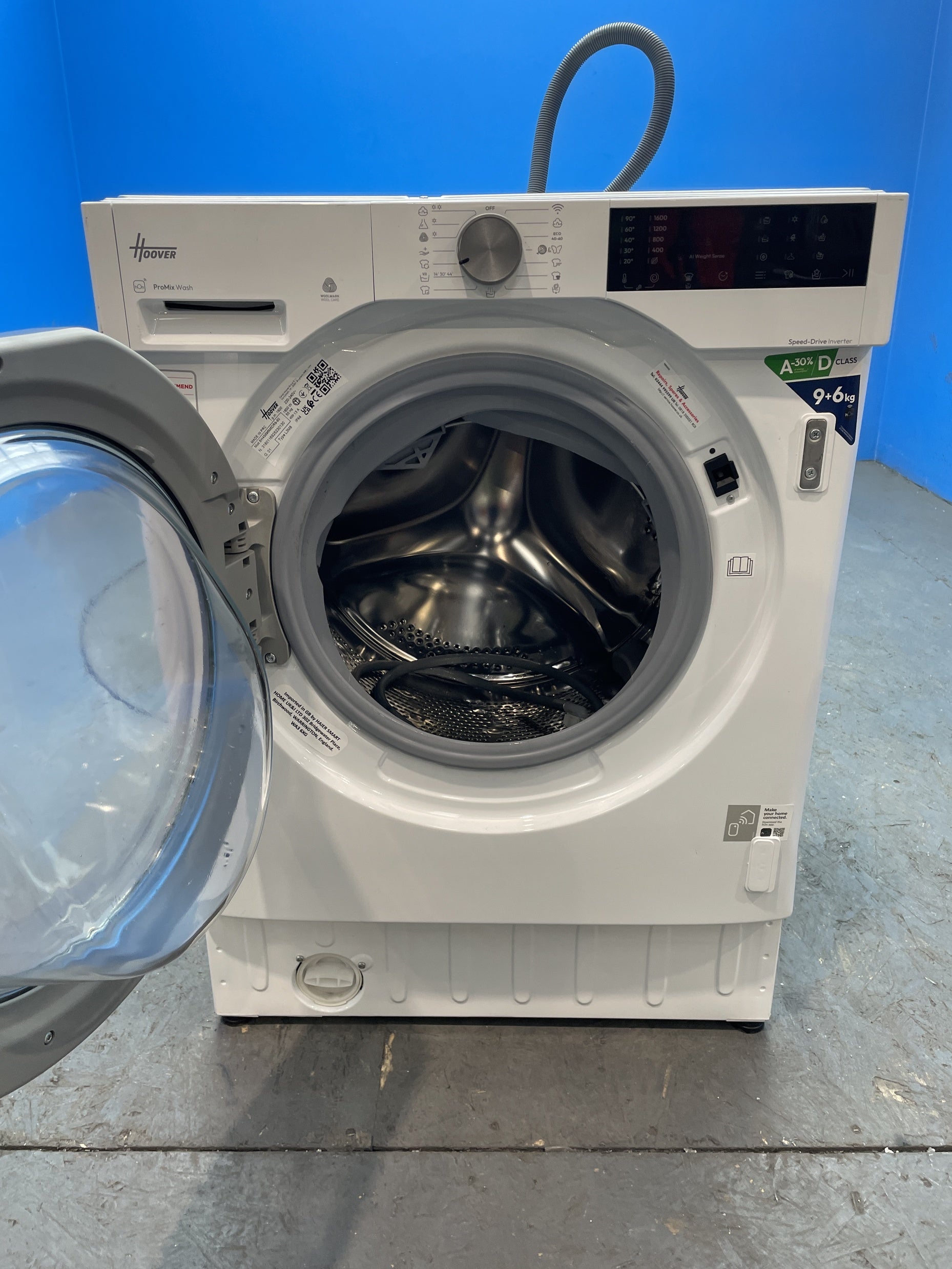 #GRC-155-198 - Hoover BH4S696M6DR9B-80 Built-in 9kg/6kg 1600rpm Washer Dryer