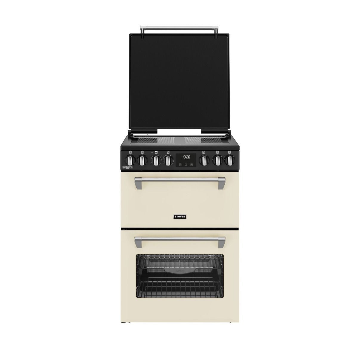 Stoves Richmond Deluxe 60cm Induction Double Oven Cooker – 103L Capacity, AirFry & SteamCleanse, Cream – Renew 2 U