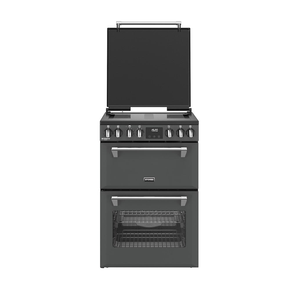 Stoves Richmond Deluxe 60cm Induction Double Oven Cooker – 103L Capacity, AirFry & SteamCleanse, Anthracite – Renew 2 U
