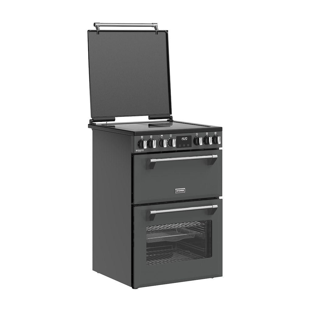 Stoves Richmond Deluxe 60cm Induction Double Oven Cooker – 103L Capacity, AirFry & SteamCleanse, Anthracite – Renew 2 U