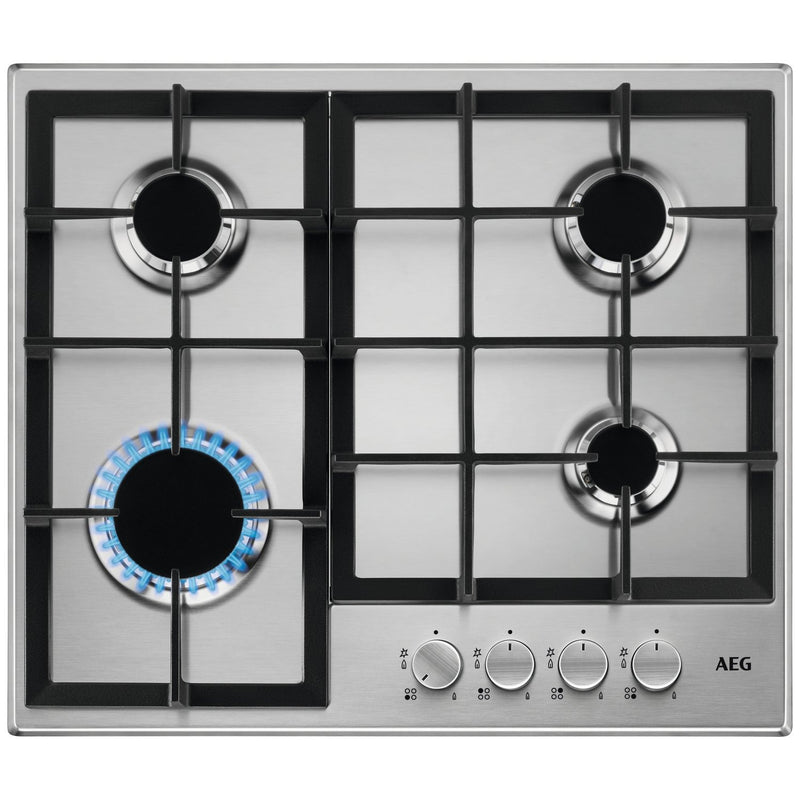 AEG 3000 Slimline HGE64200SM 60cm Stainless Steel 4-Burner Gas Hob