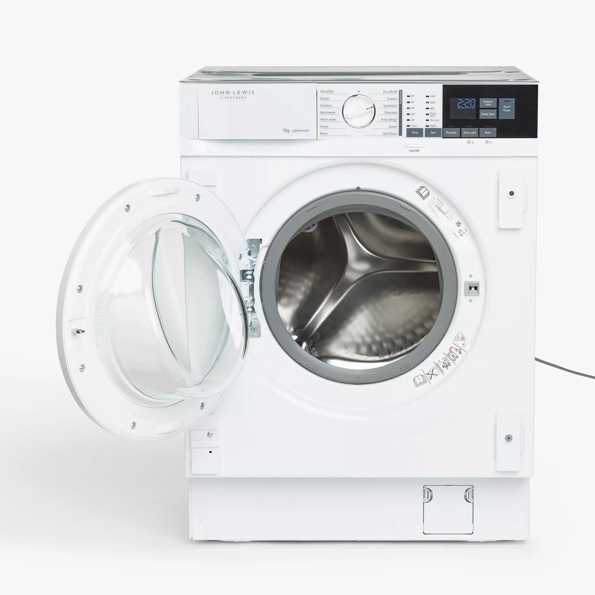 John Lewis Integrated Washing Machine – 7kg Capacity, 1400rpm Spin, Quick Wash – Renew 2 U