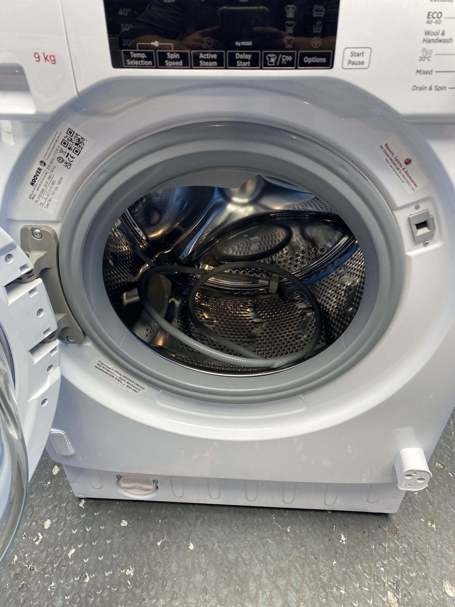 Hoover HBWOS69TMCE Built In 9kg 1600 Spin Washing Machine