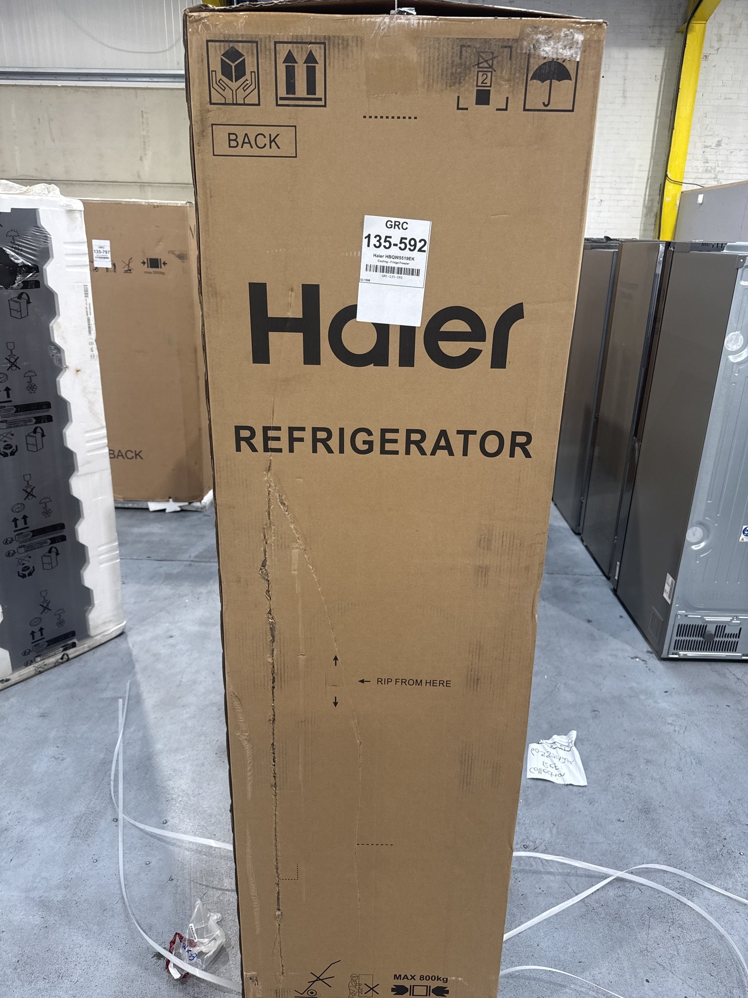Haier Series 6 HBQW5519EK 194cm Integrated Total No Frost Fridge Freezer