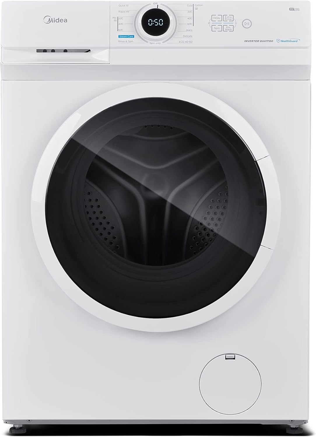 Midea MF10EW80BB 8kg 1400rpm Washing Machine with Steam Care – Renew 2 U