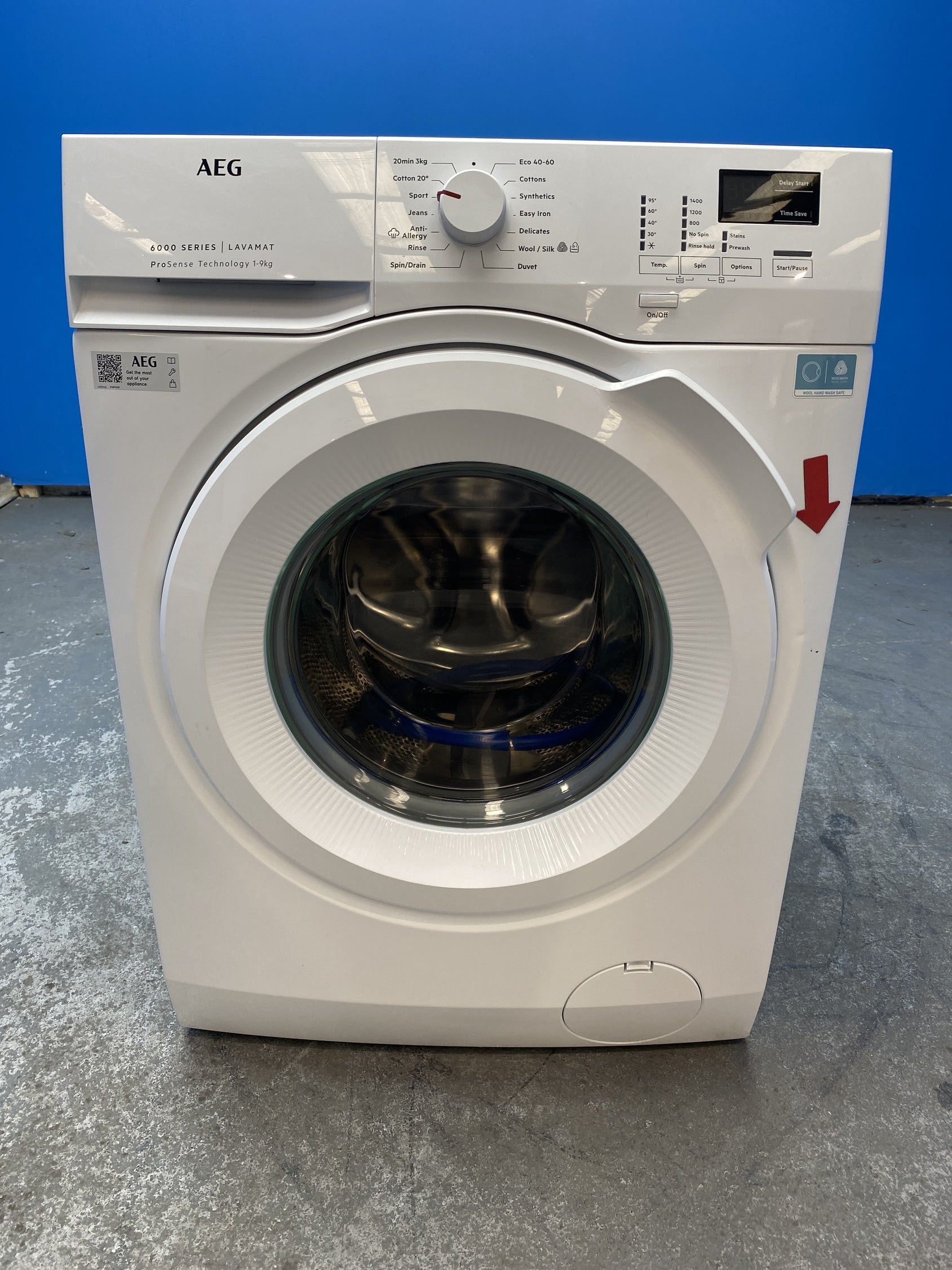 #GRC-142-832 - AEG 6000 Series L6FBK941B 9kg 1400rpm Washing Machine