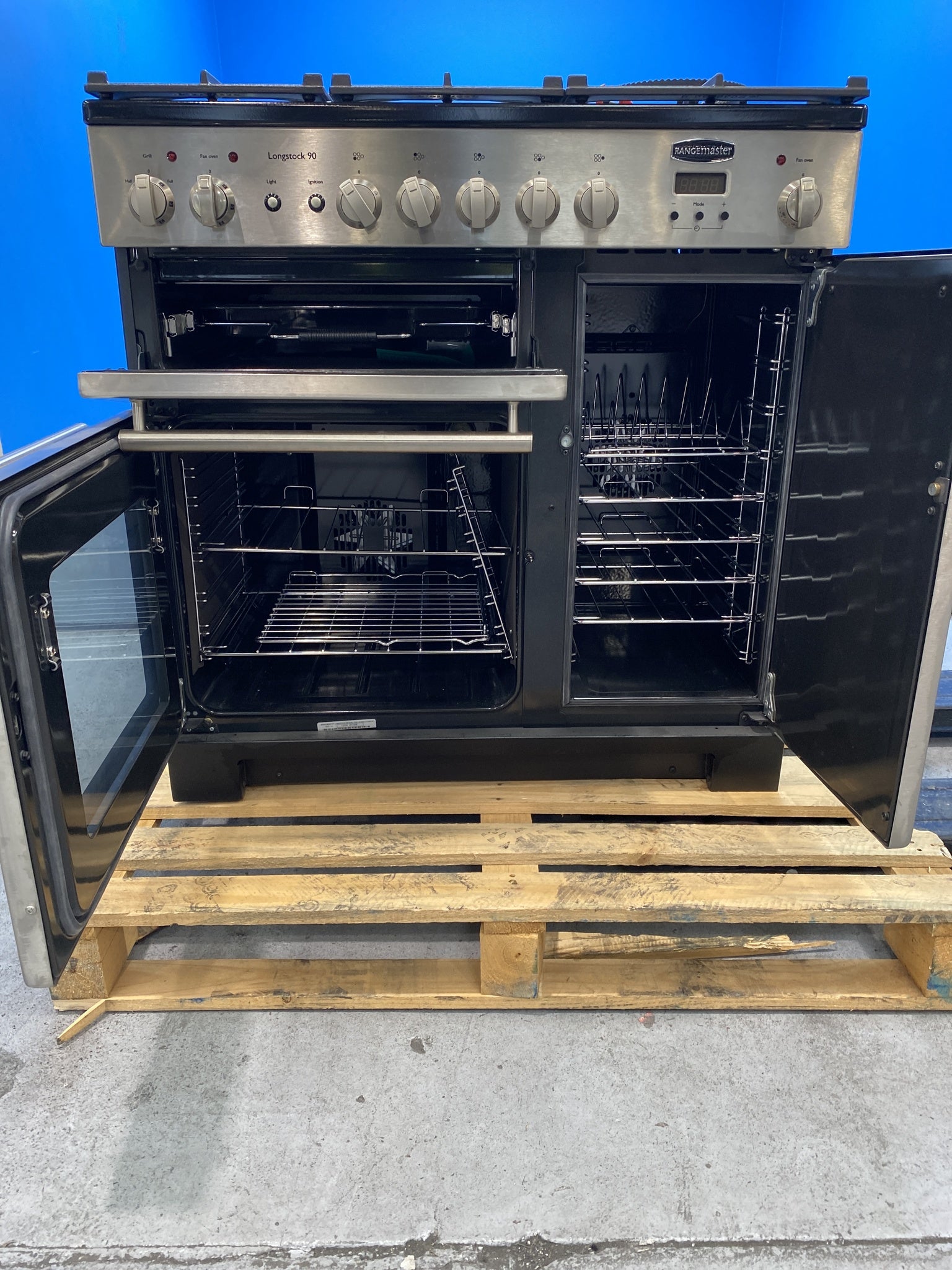 Rangemaster KCH90DFFSS/C Kitchener 90 Dual Fuel Range Cooker