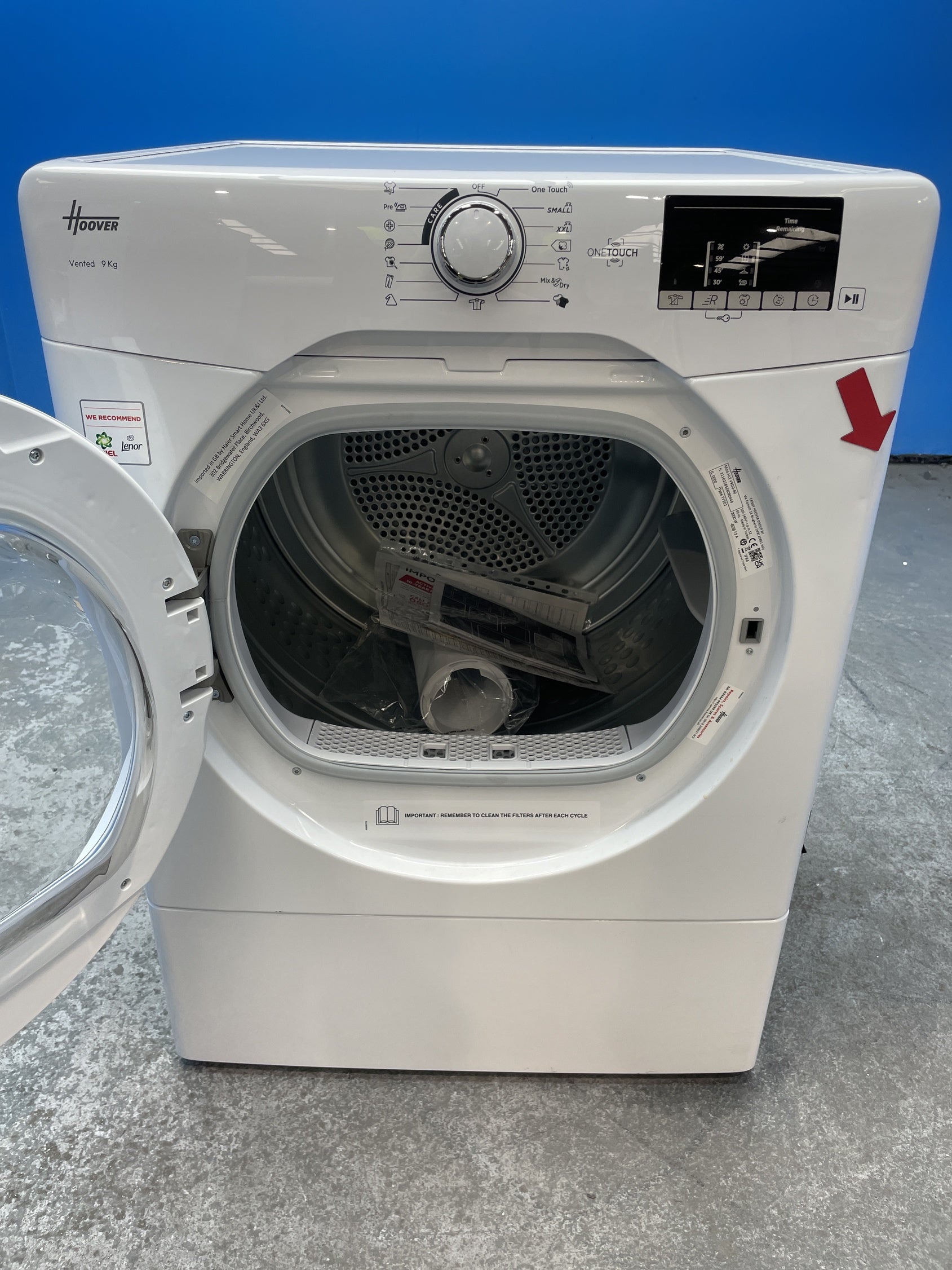 #GRC-157-717 - Hoover HLE V9DG-80 9kg Vented Tumble Dryer
