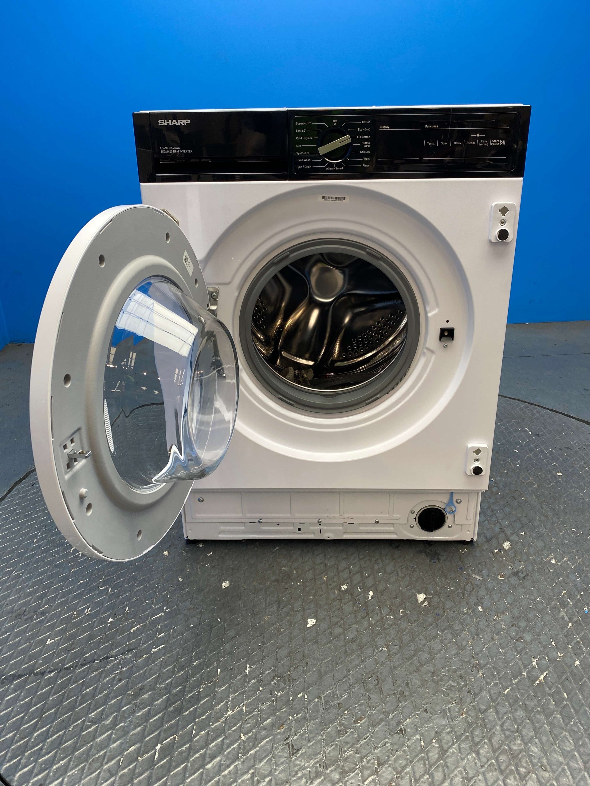 Sharp ES-NIH814BWA Integrated 8kg 1400 Spin Washing Machine