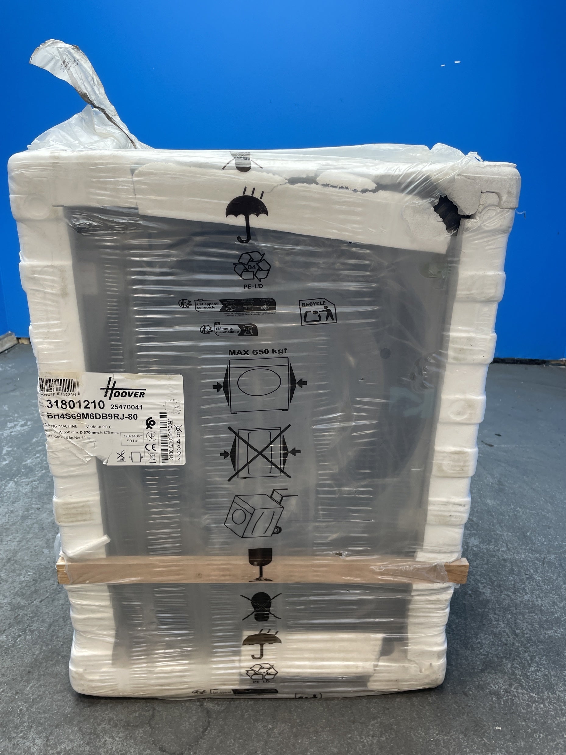 #GRC-159-753 - Hoover BH4S69M6DB9RJ-80 9kg 1600rpm Integrated Washing Machine