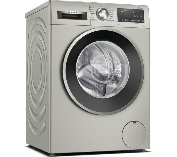9kg Freestanding Washing Machine 1400rpm Silver Energy Efficient