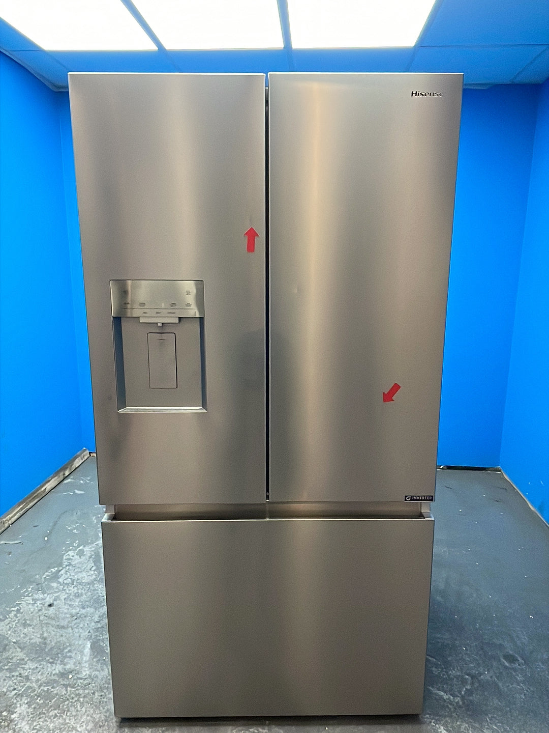 #GRC-163-593 - Hisense 91.4cm French Door Fridge Freezer – 634L, Stainless Steel