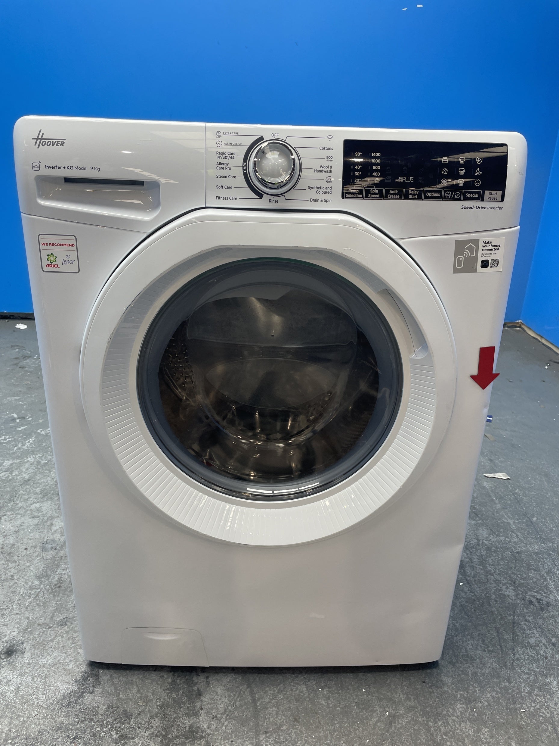 #GRC-159-024 - Hoover H3WPS496TAM6 9kg 1400 Spin Washing Machine