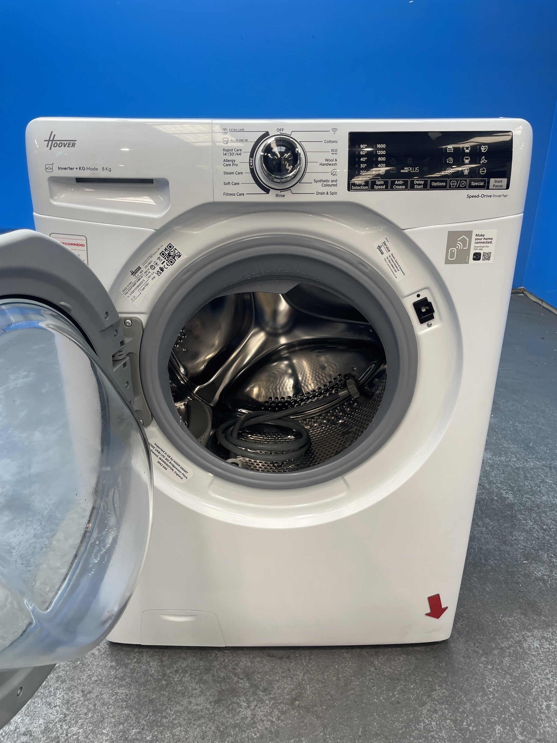 #GRC-159-998 - Hoover H-WASH 350 H3WPS686TAMB6-80 8kg 1600rpm Washing Machine