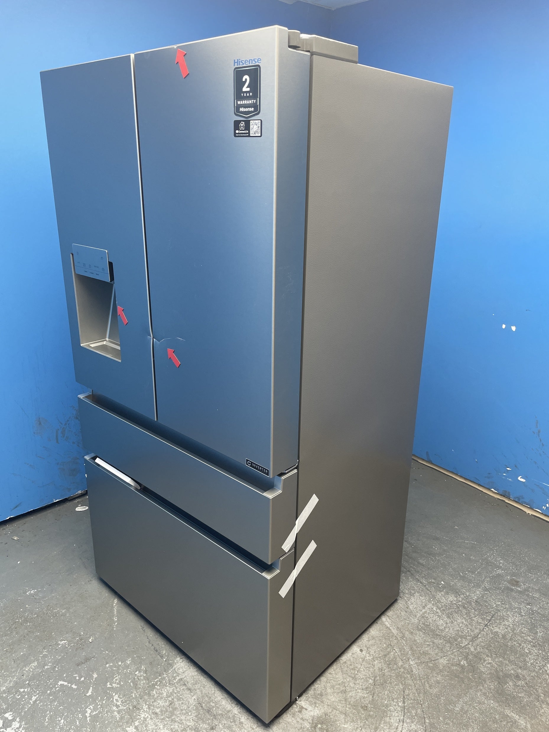 #GRC-157-490 - Hisense RF728N4SASE PureFlat Multi Door Smart Fridge Freezer