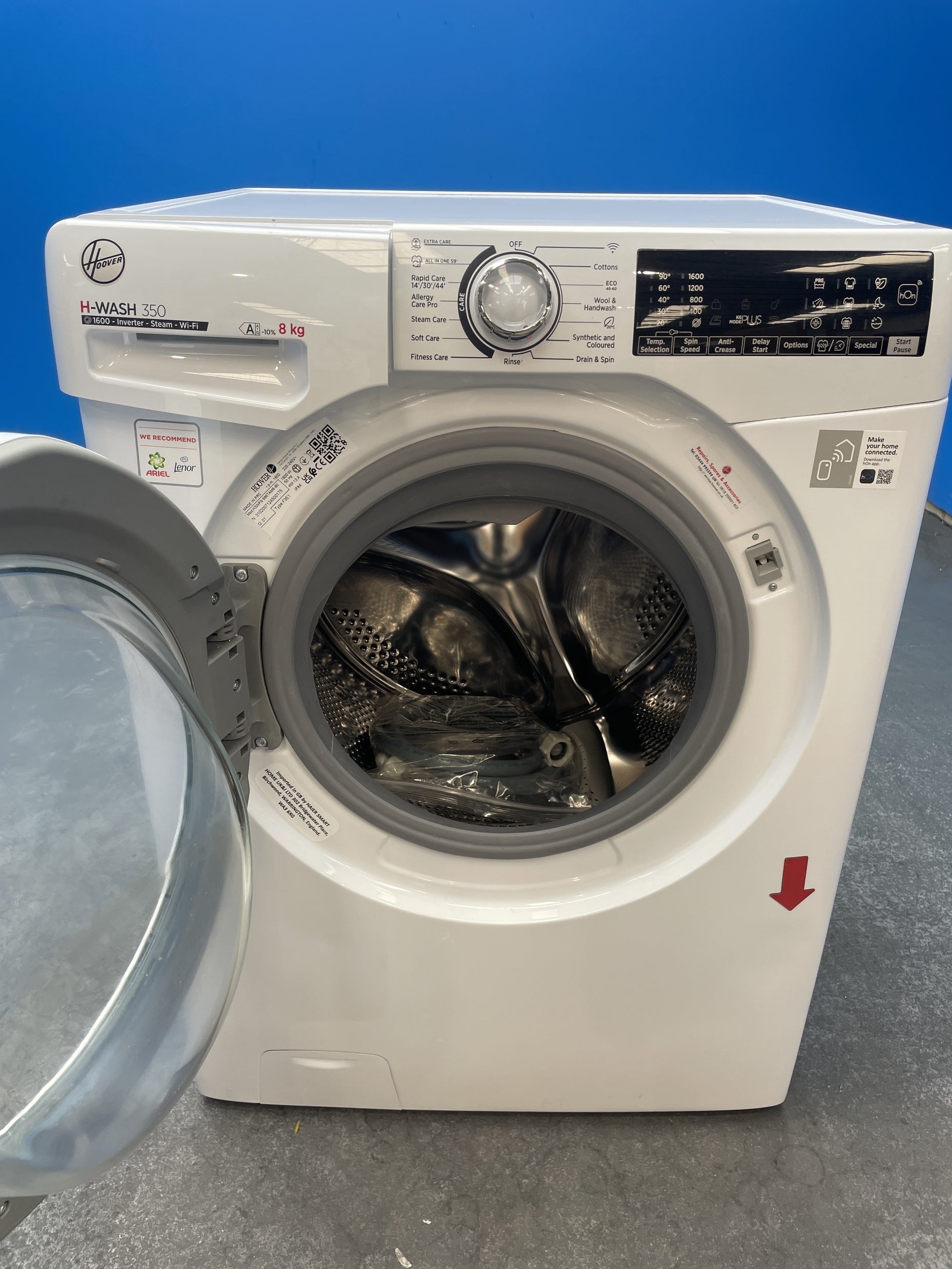 #GRC-160-200 - Hoover H-WASH 350 H3WPS 686TAM6 8kg 1600rpm Washing Machine