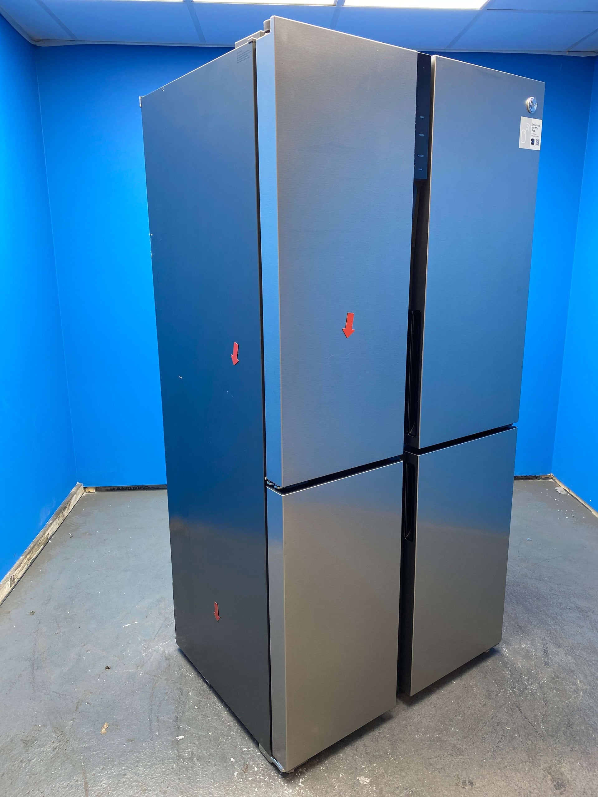 Hoover HSC918ENXK 567L No Frost American Style Fridge Freezer