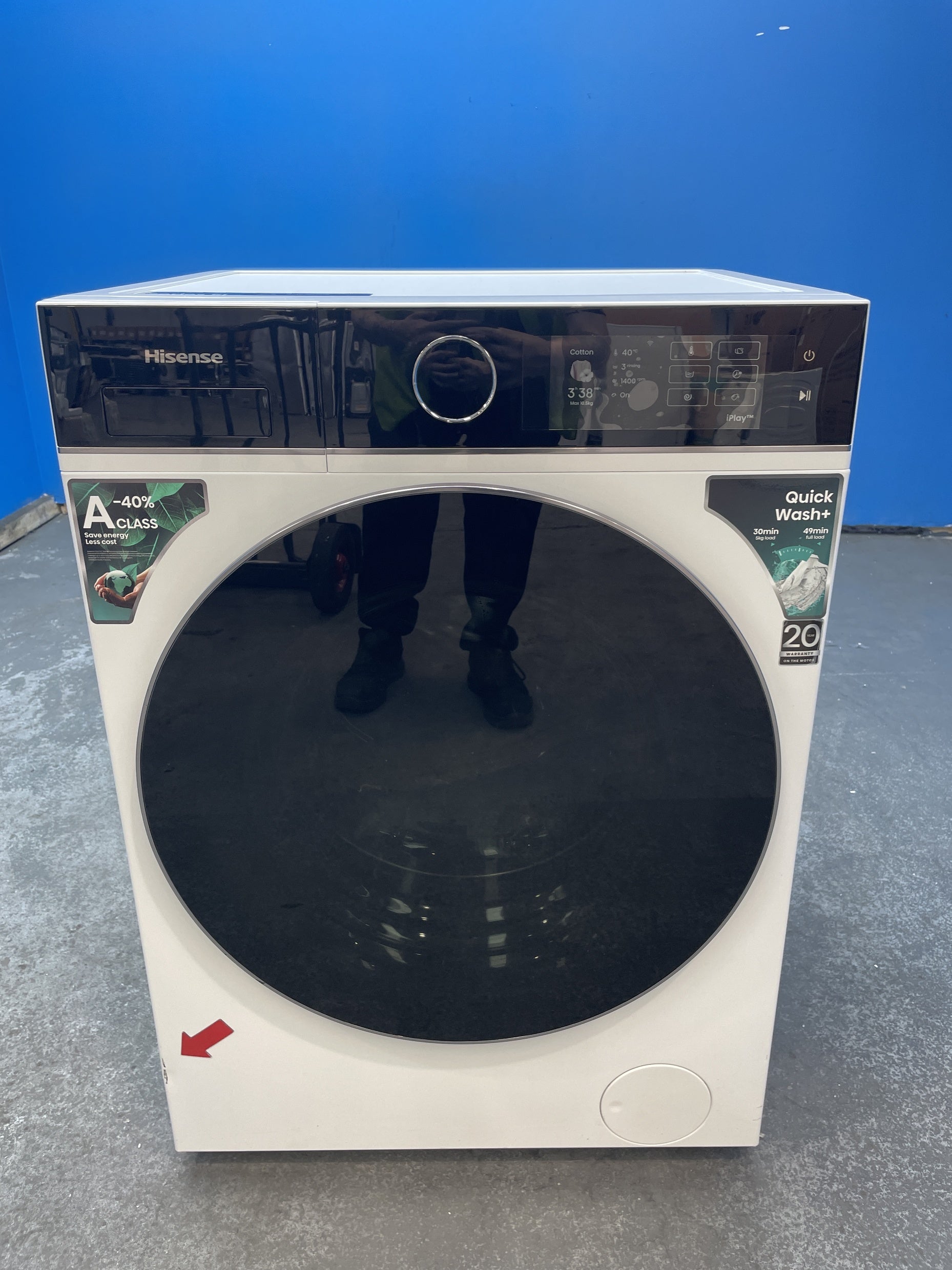#GRC-163-178 - Hisense WF5I1045BWQ KitchenFit 5i 10.5 kg WiFi Washing Machine