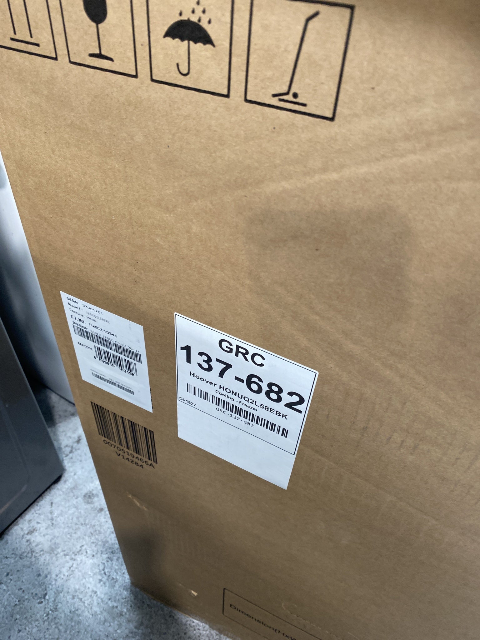 Hoover H-Freeze 300 HONUQ2L58EBK 90L Under Counter Freezer