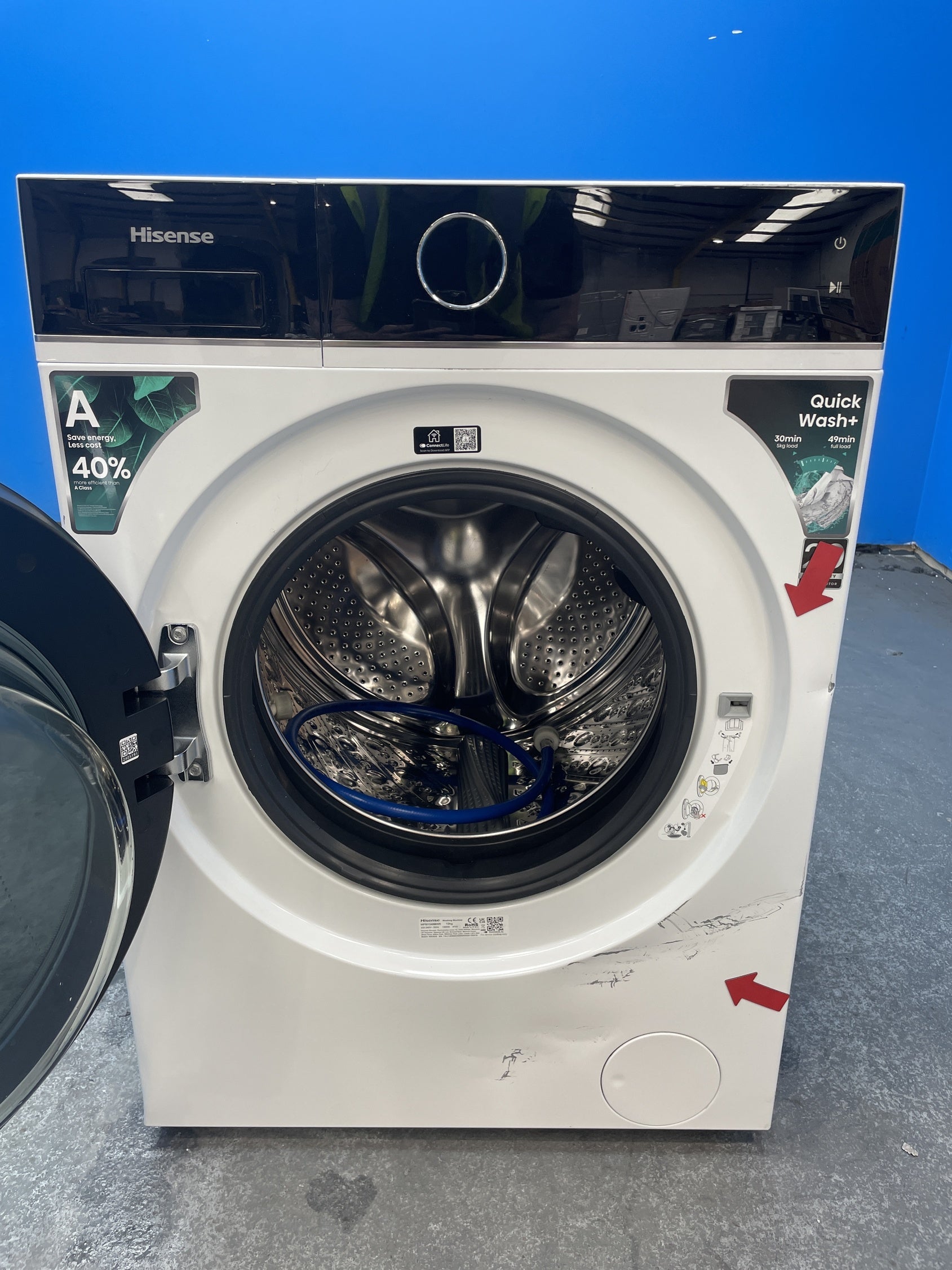 #GRC-158-100 - Hisense 5i Series WF5I1245BWR 12kg 1400rpm Washing Machine