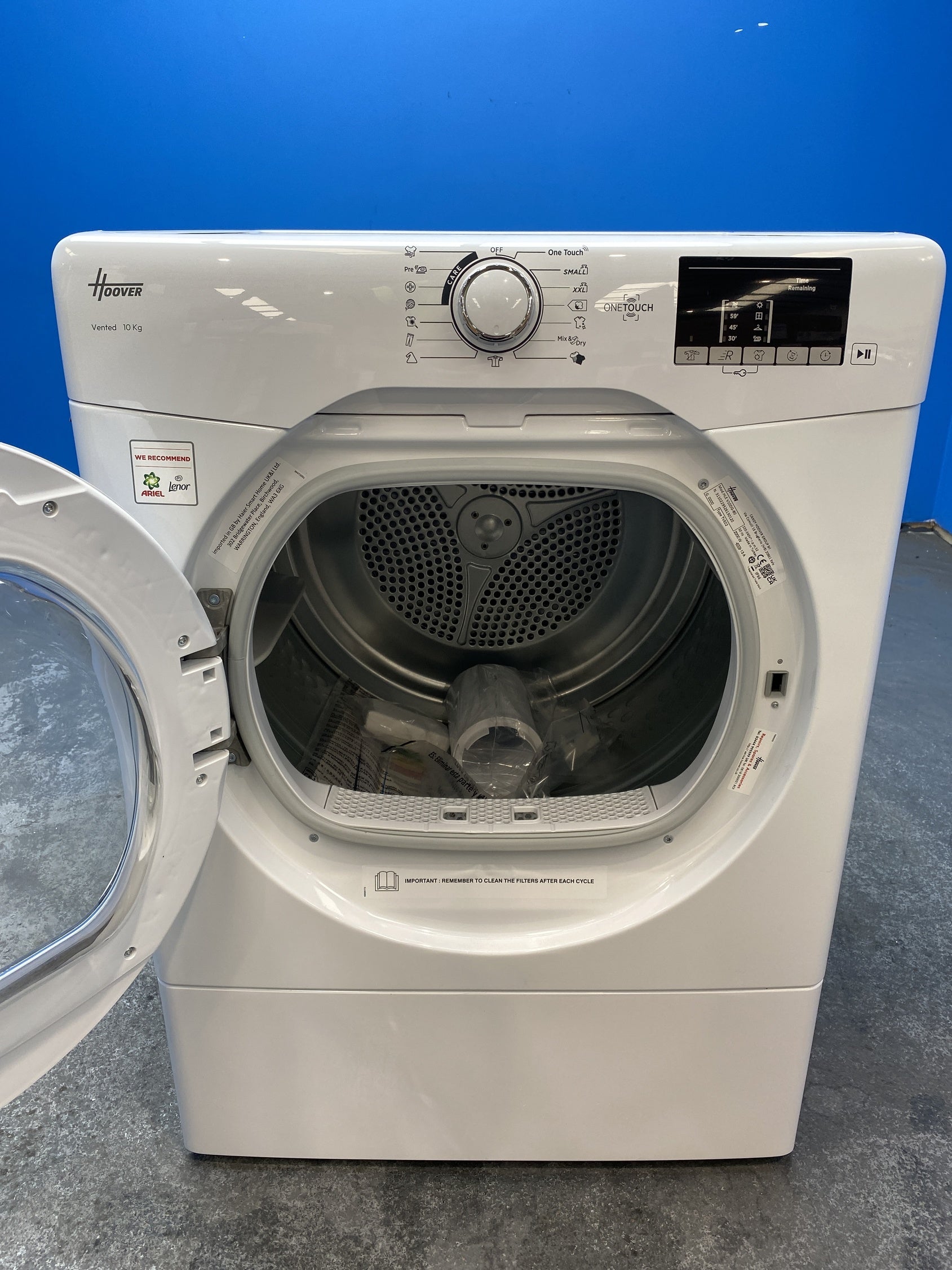 #GRC-160-062 - Hoover HLE V10DG-80 10kg Vented Tumble Dryer
