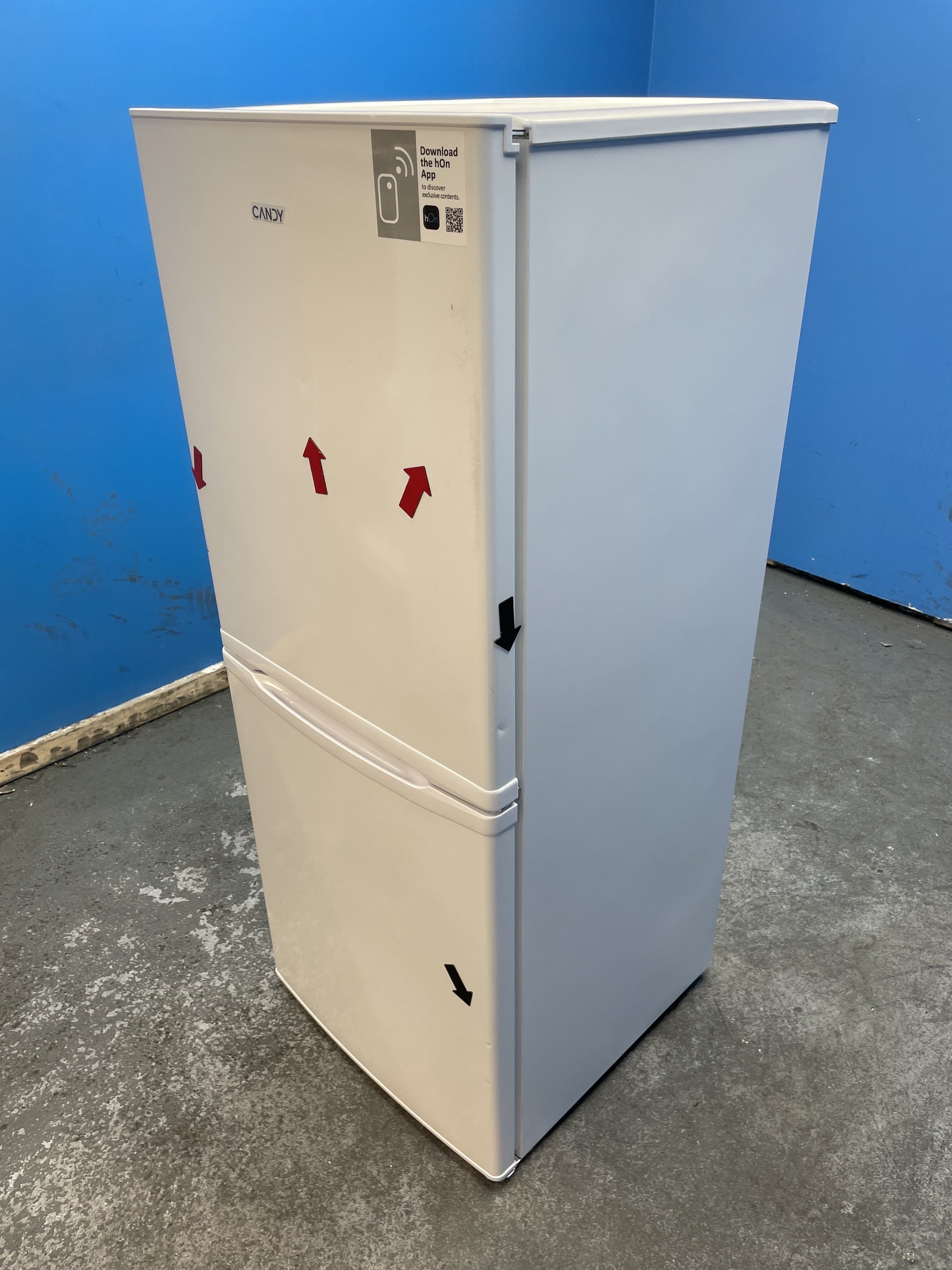 #GRC-155-585 - Candy CCH1S135EWK 55cm 185 Litre Combi Fridge Freezer