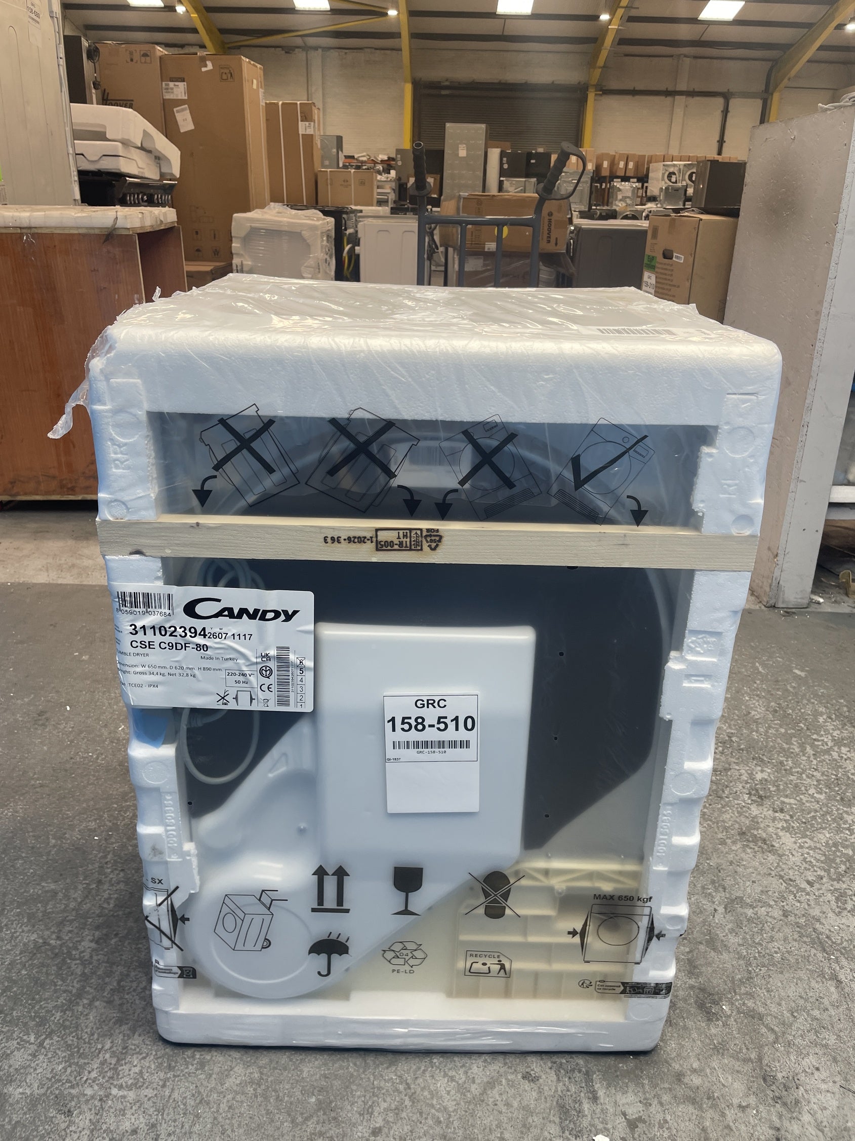 #GRC-158-510 - Candy CSE C9DF 9kg Condenser Smart Pro Tumble Dryer