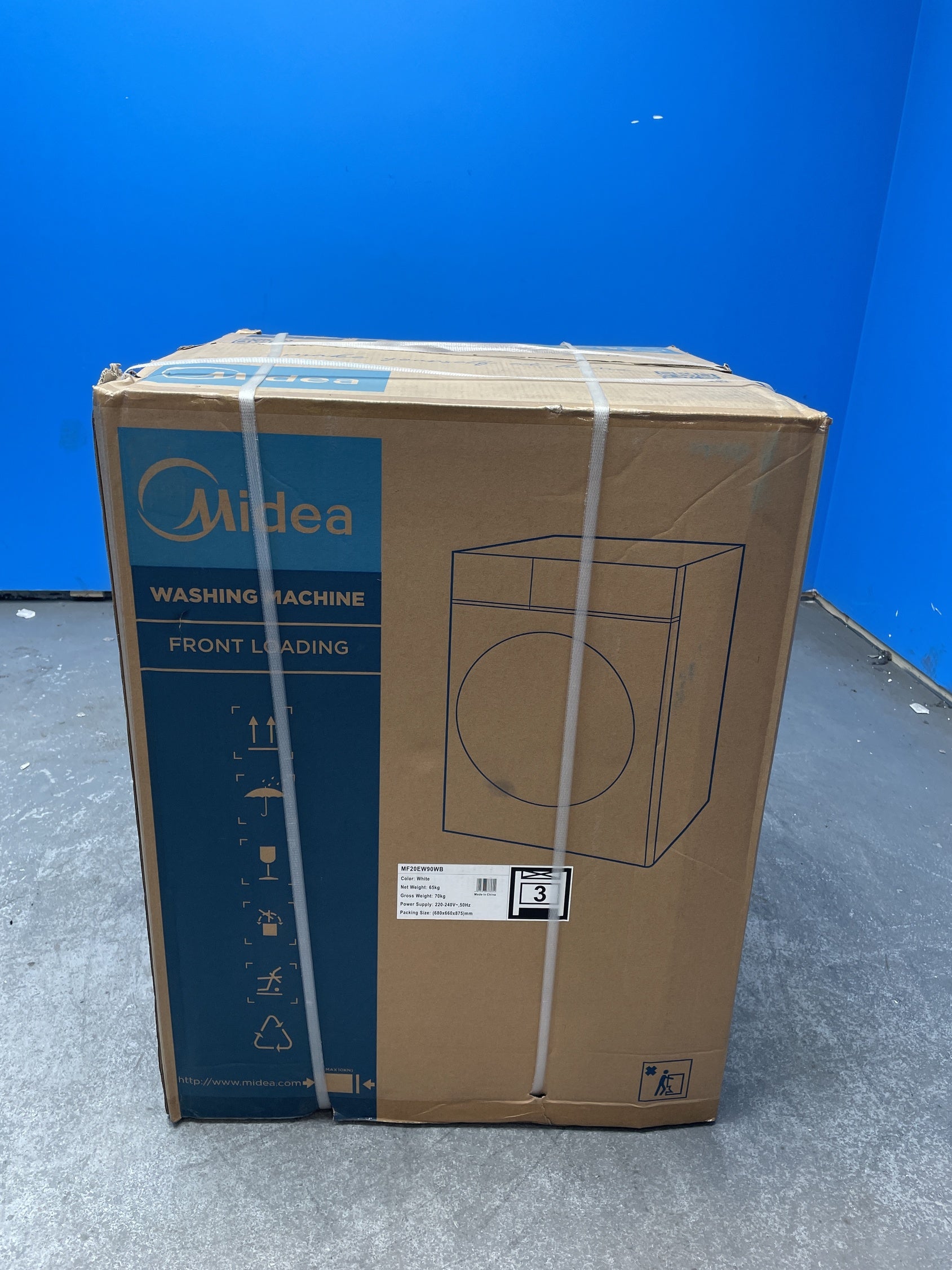#GRC-158-895 - Midea MF20EW90WB 9kg 1300rpm Wi-Fi Washing Machine