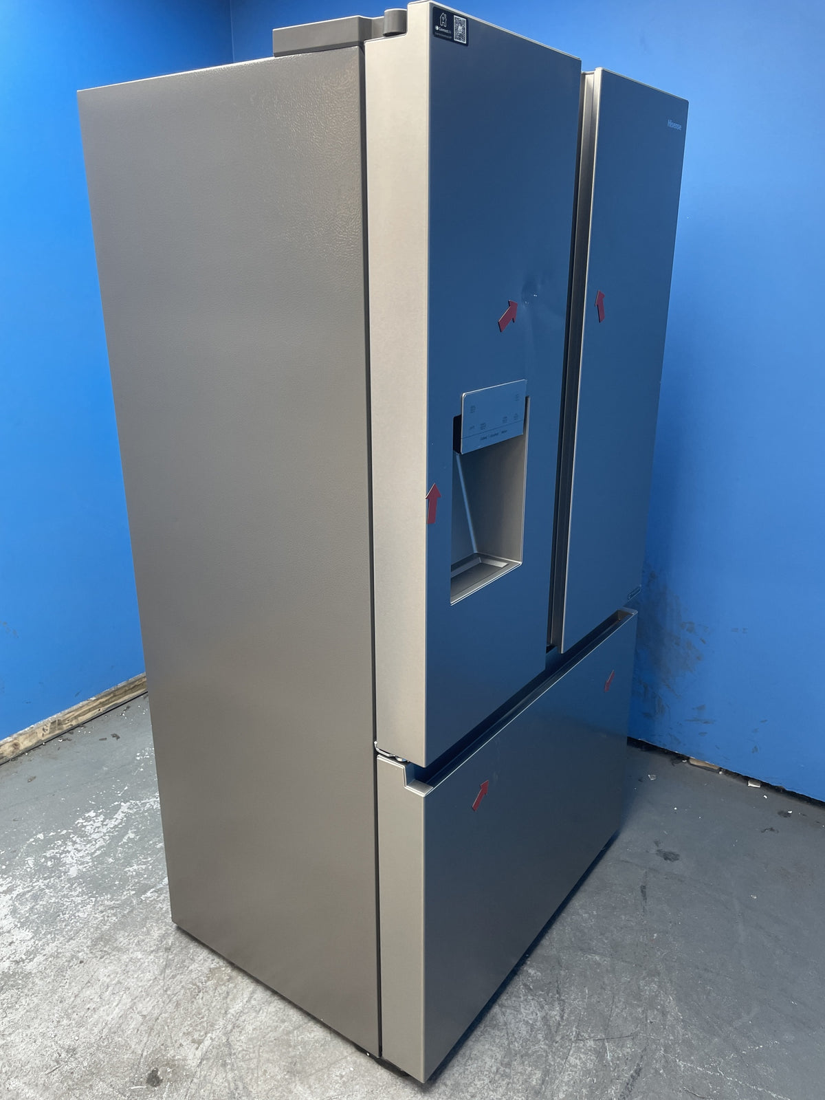 #GRC-157-495 - Hisense 91.4cm French Door Fridge Freezer – 612L, Stainless Steel