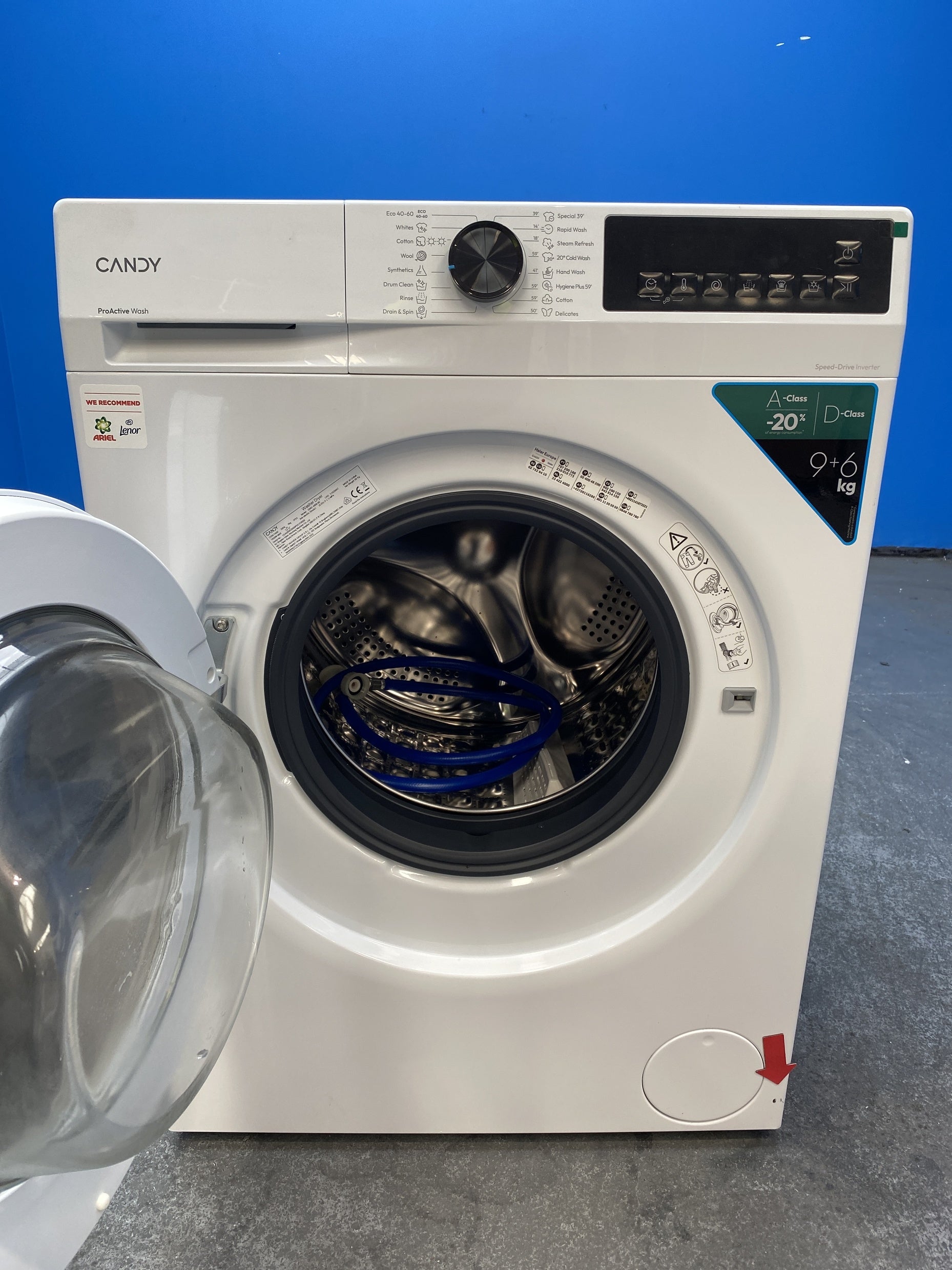 #GRC-160-063 - Candy Quick Pro GWD 4968-80 9kg/6kg 1400 Spin Washer Dryer