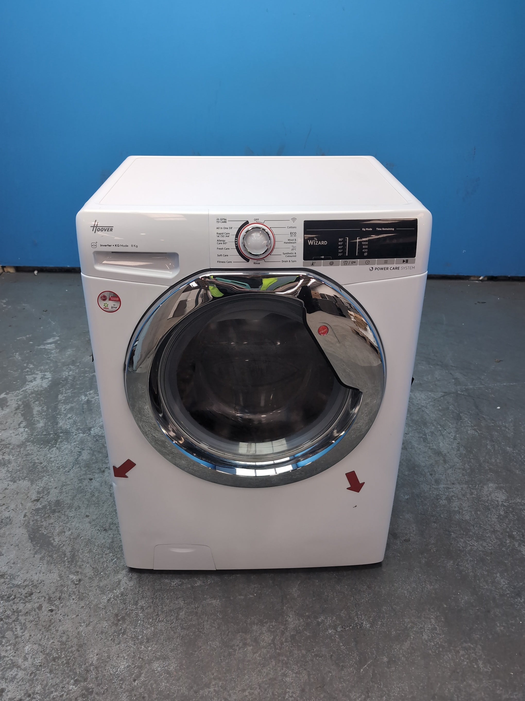 #GRC-164-364 - Hoover H-WASH 300 9kg 1400rpm Washing Machine – NFC Connectivity, Steam Cycles, White