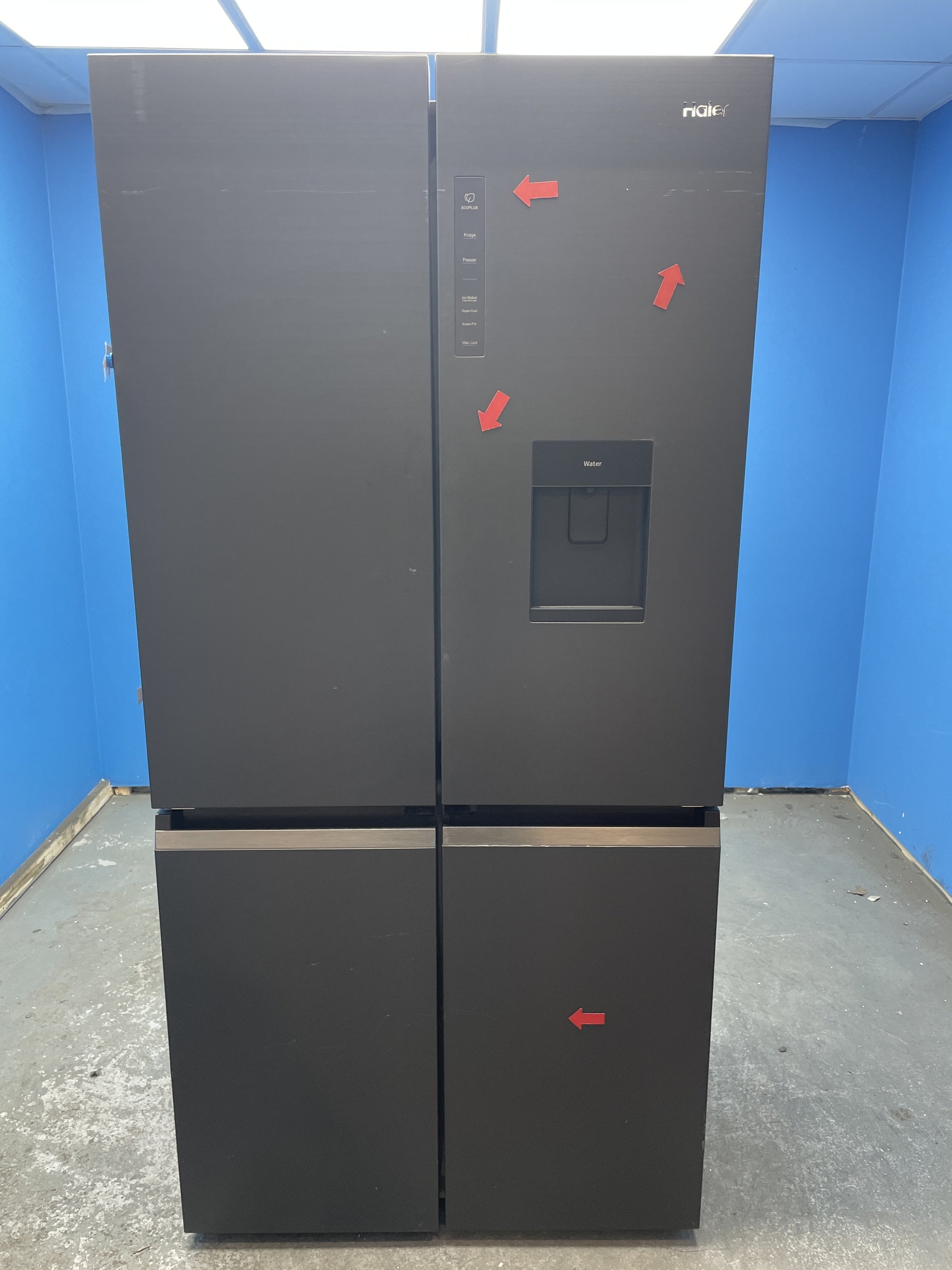 #GRC-153-577 - Haier HCR5919EHMB 528 Litre American Style Fridge Freezer