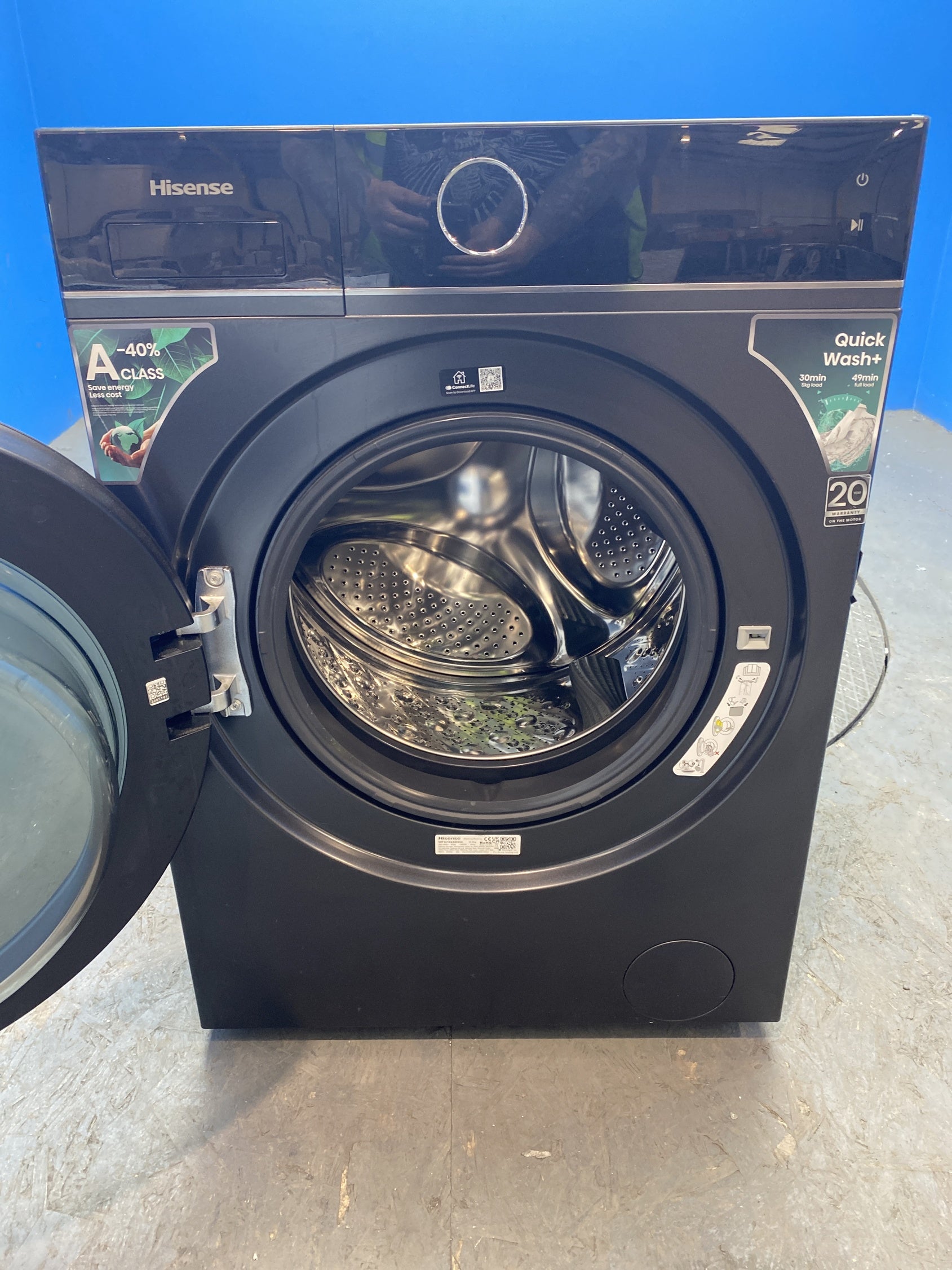#GRC-157-220 - Hisense WF5I1045BBQ KitchenFit 5i 10.5 kg WiFi Washing Machine