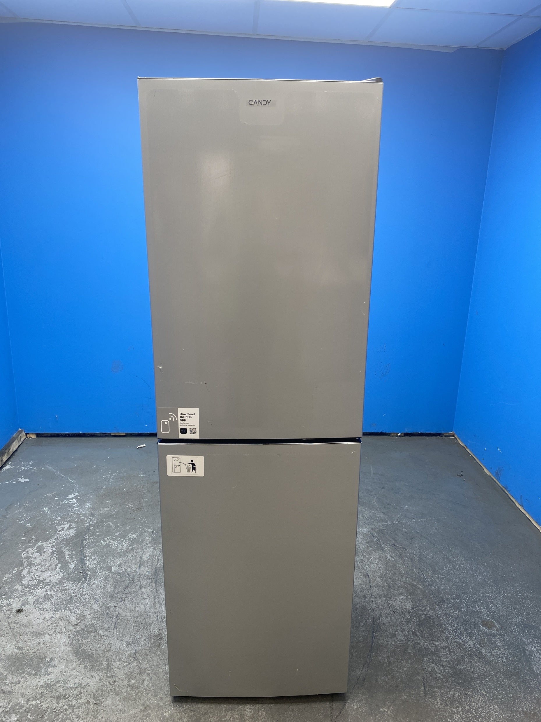 #GRC-162-877 - Candy 54.5cm Fridge Freezer – 252L, Silver, Low Frost, Smart WiFi