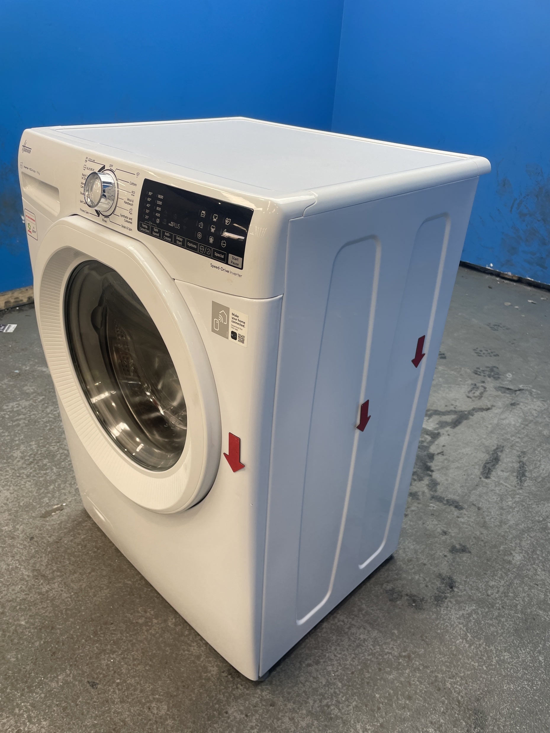 #GRC-159-575 - Hoover H-WASH 350 H3WPS696TAM6-80 9kg 1600rpm Washing Machine